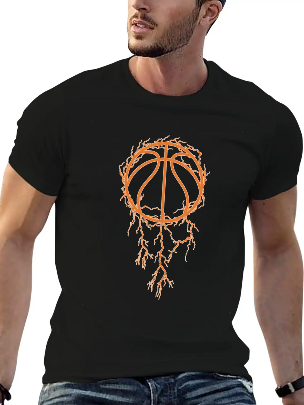 Basketball Baller Thunder Unisex Casual T-Shirt – Clean Design For Daily Comfort