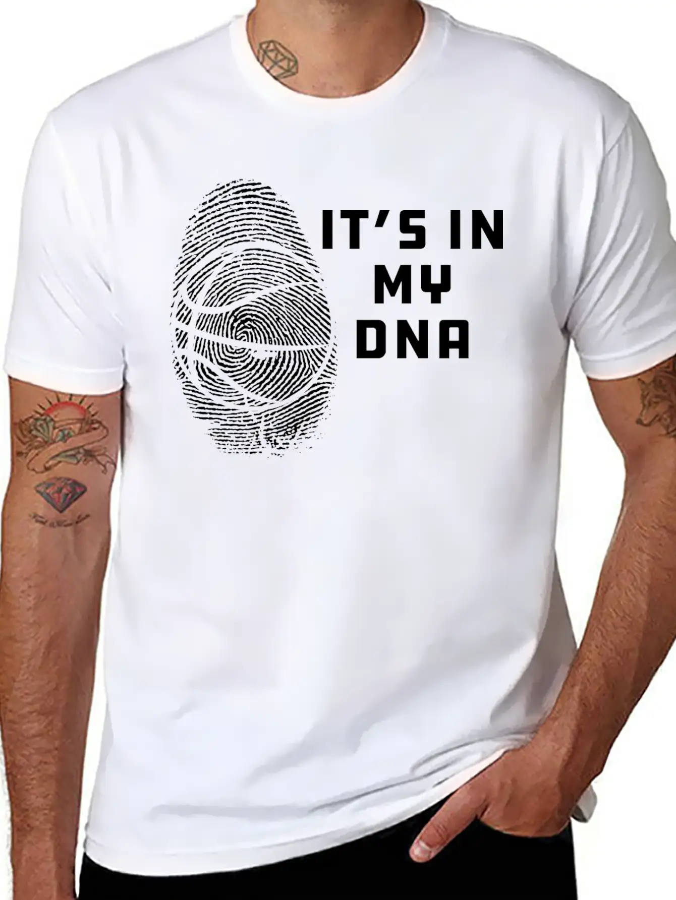 Basketball - It's In My DNA Unisex Casual T-Shirt – Clean Design For Daily Comfort