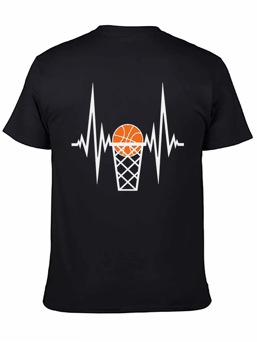 Basketball Pulse Frequency Heartbeat Hit Goal In N Unisex Short Sleeve Soft Cotton T-Shirt – Casual Everyday Wear