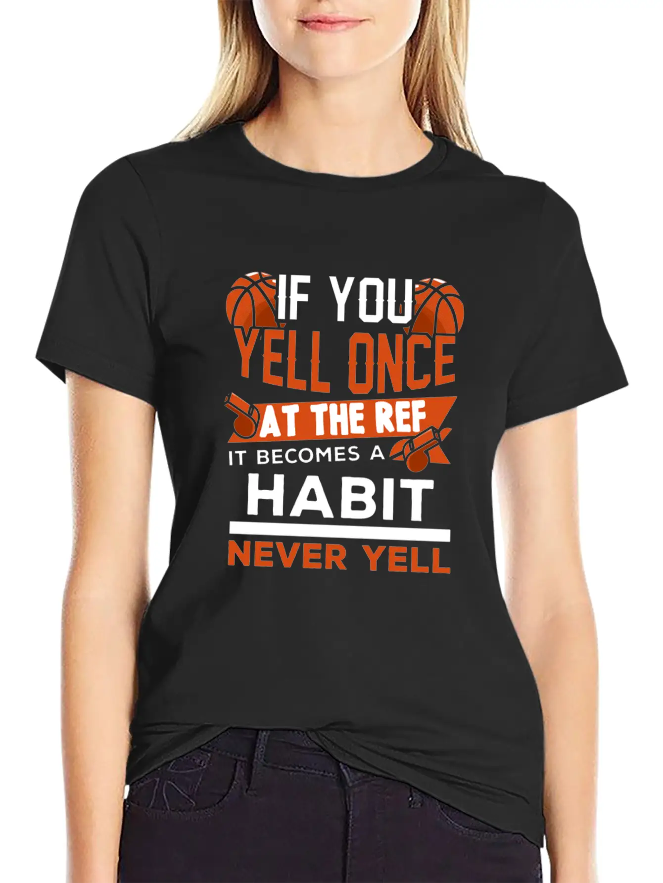 Basketball Referee Gift | Hoops Reffing Ref Stylish Everyday T-Shirt – Unisex Basic Cotton Tee