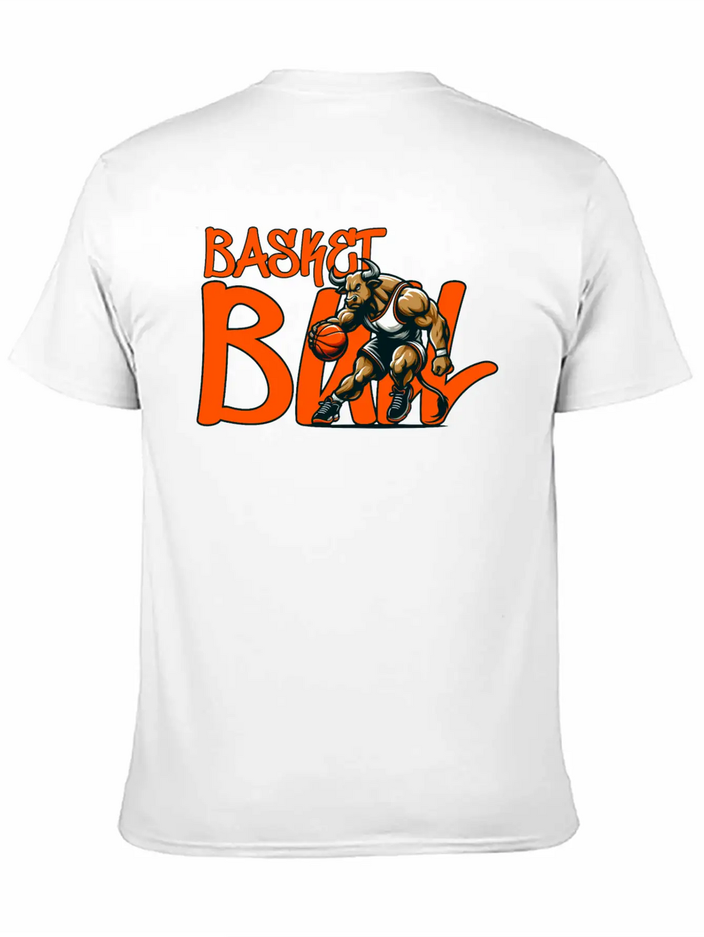 Basket(BULL) Design Stylish Everyday T-Shirt – Unisex Basic Cotton Tee