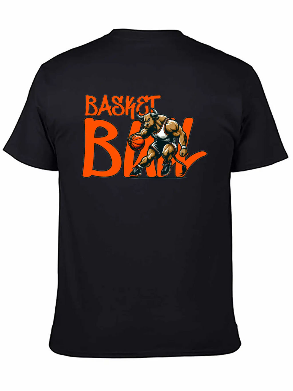 Basket(BULL) Design Stylish Everyday T-Shirt – Unisex Basic Cotton Tee