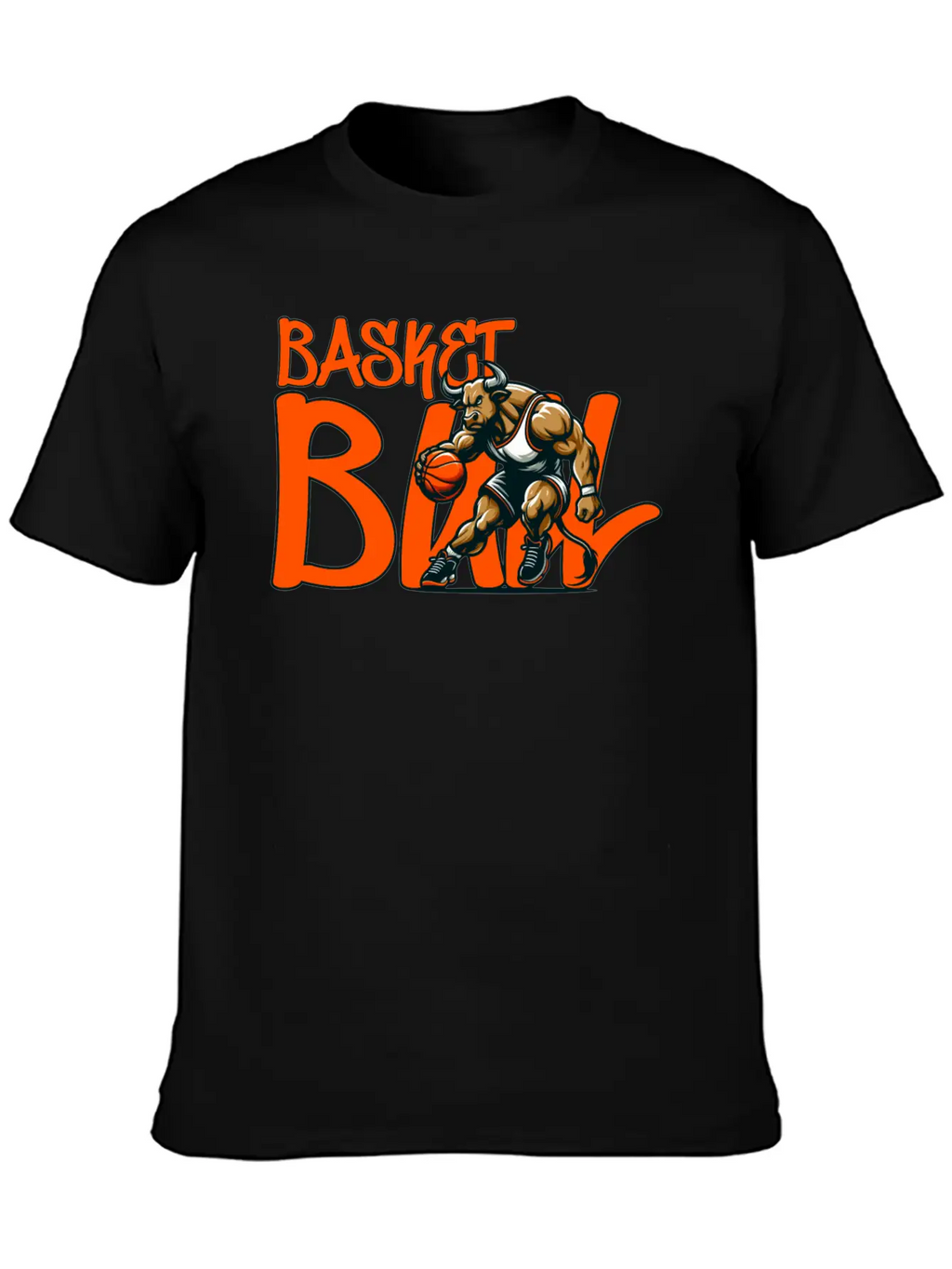 Basket(BULL) Design Stylish Everyday T-Shirt – Unisex Basic Cotton Tee