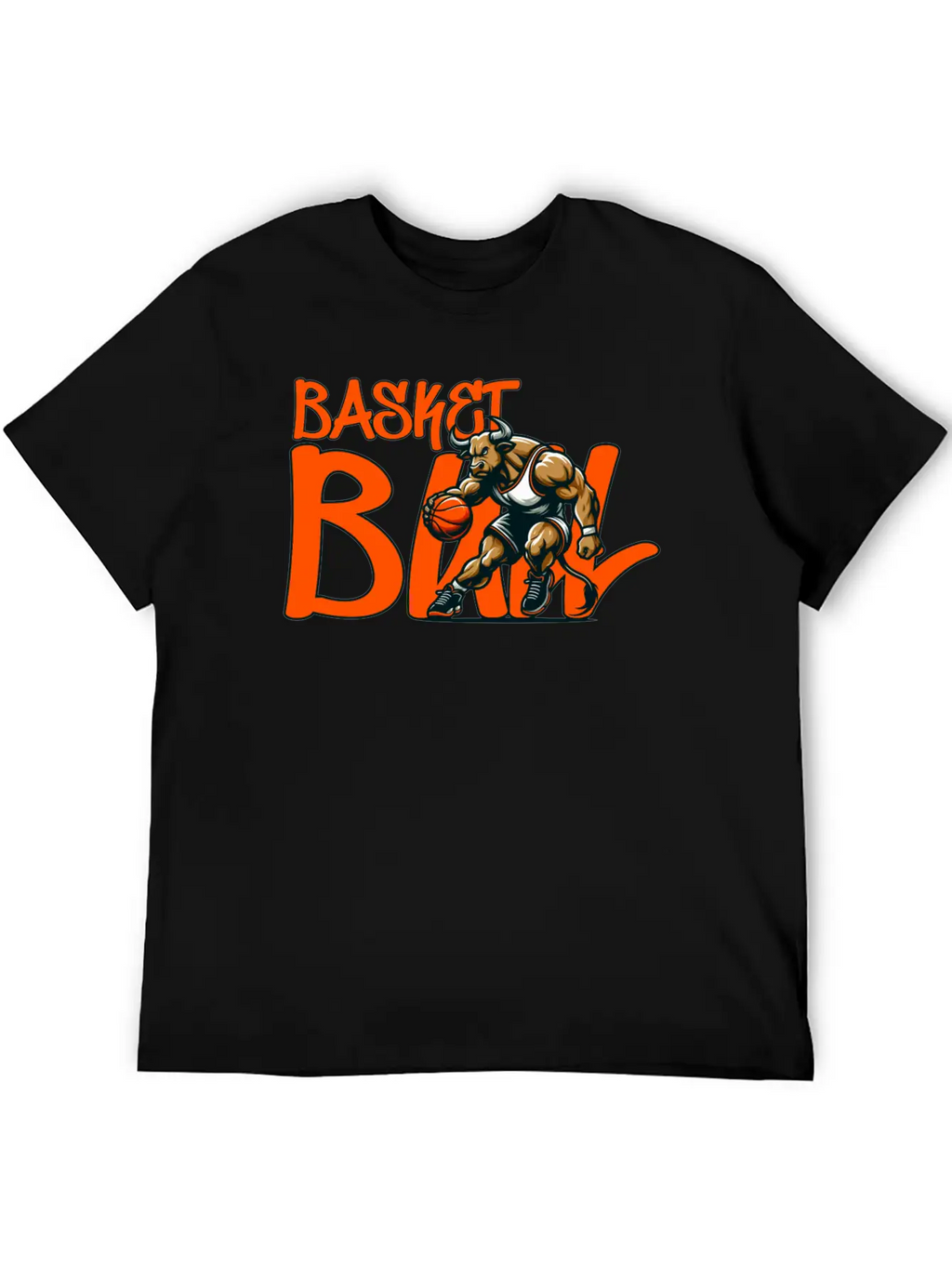 Basket(BULL) Design Stylish Everyday T-Shirt – Unisex Basic Cotton Tee