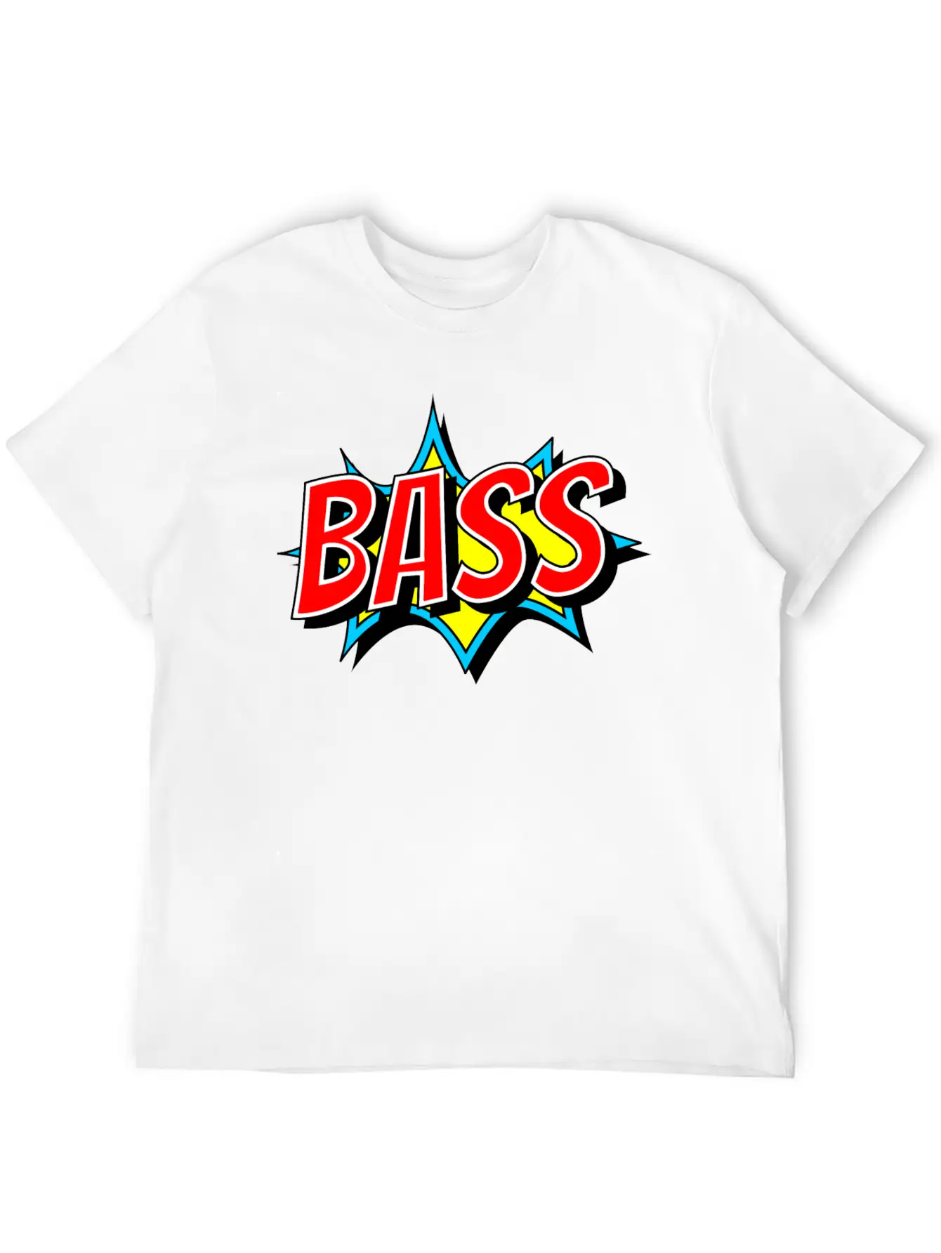 BASS As Comic Bang - Bass Has To Be Loud Unisex Short Sleeve Soft Cotton T-Shirt – Casual Everyday Wear