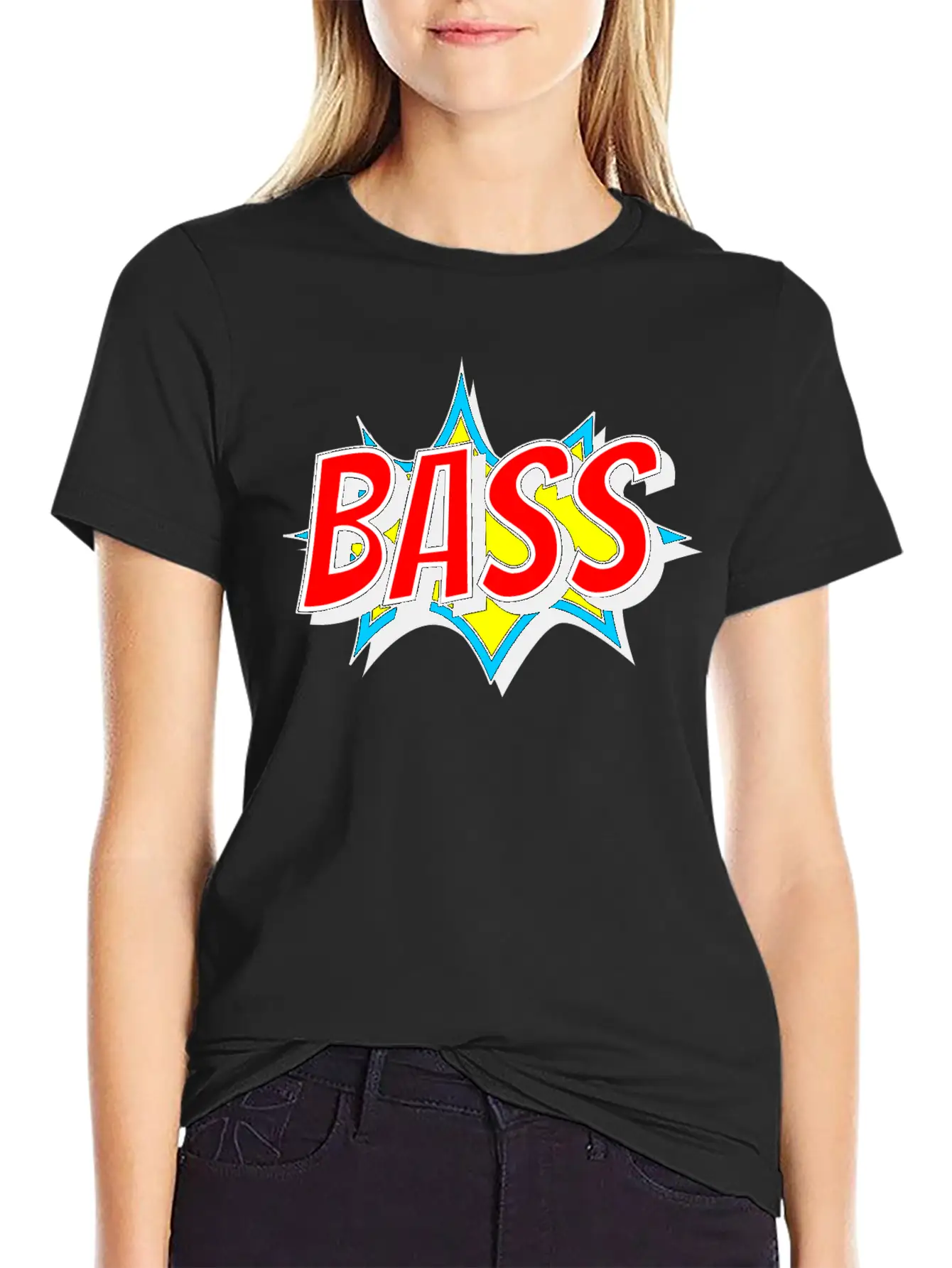 BASS As Comic Bang - Bass Has To Be Loud Unisex Short Sleeve Soft Cotton T-Shirt – Casual Everyday Wear