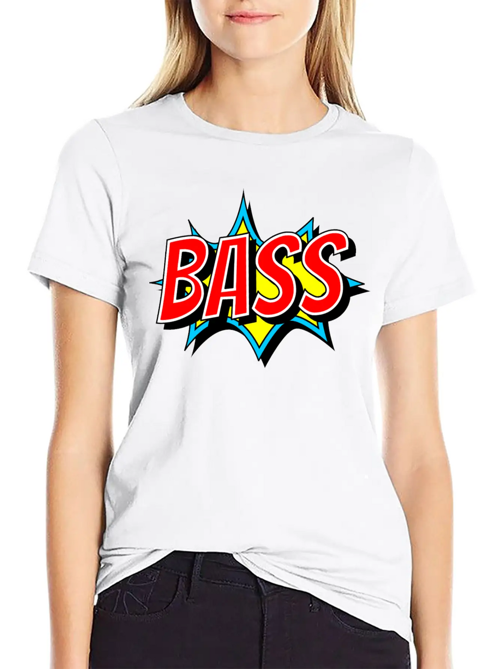 BASS As Comic Bang - Bass Has To Be Loud Unisex Short Sleeve Soft Cotton T-Shirt – Casual Everyday Wear