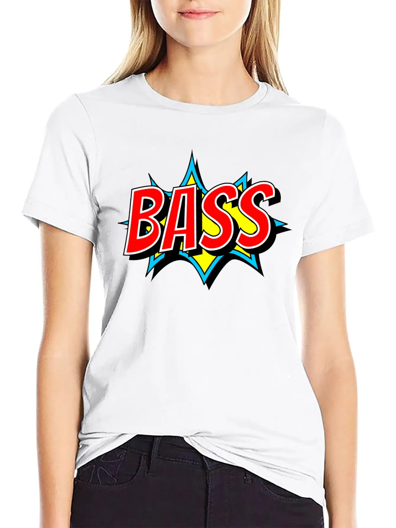 BASS As Comic Bang - Bass Has To Be Loud Unisex Short Sleeve Soft Cotton T-Shirt – Casual Everyday Wear