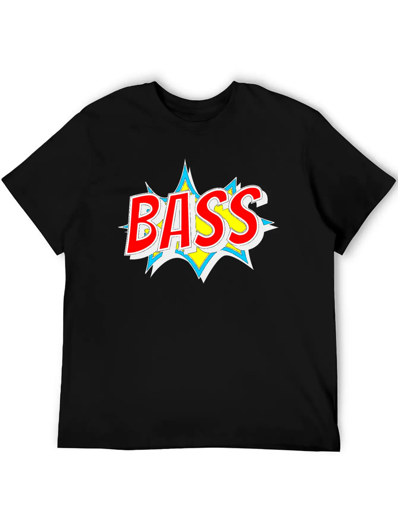 BASS As Comic Bang - Bass Has To Be Loud Unisex Short Sleeve Soft Cotton T-Shirt – Casual Everyday Wear