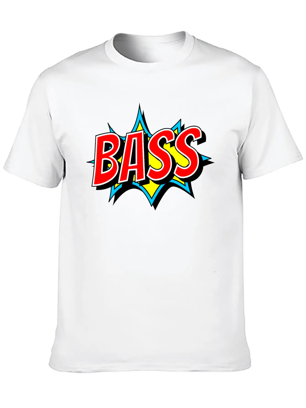 BASS As Comic Bang - Bass Has To Be Loud Unisex Short Sleeve Soft Cotton T-Shirt – Casual Everyday Wear