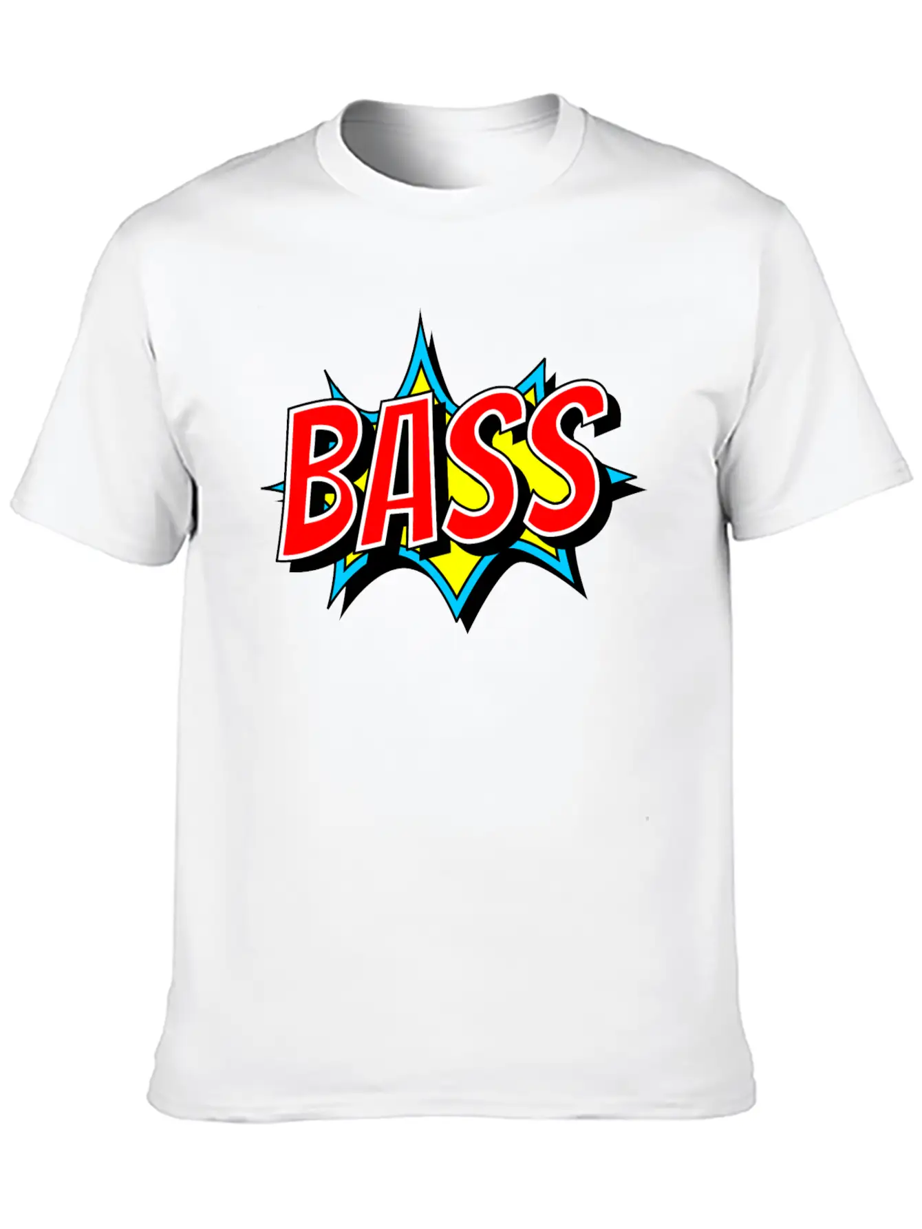 BASS As Comic Bang - Bass Has To Be Loud Unisex Short Sleeve Soft Cotton T-Shirt – Casual Everyday Wear