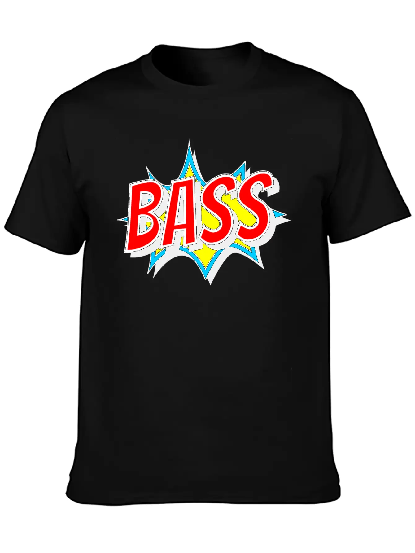 BASS As Comic Bang - Bass Has To Be Loud Unisex Short Sleeve Soft Cotton T-Shirt – Casual Everyday Wear