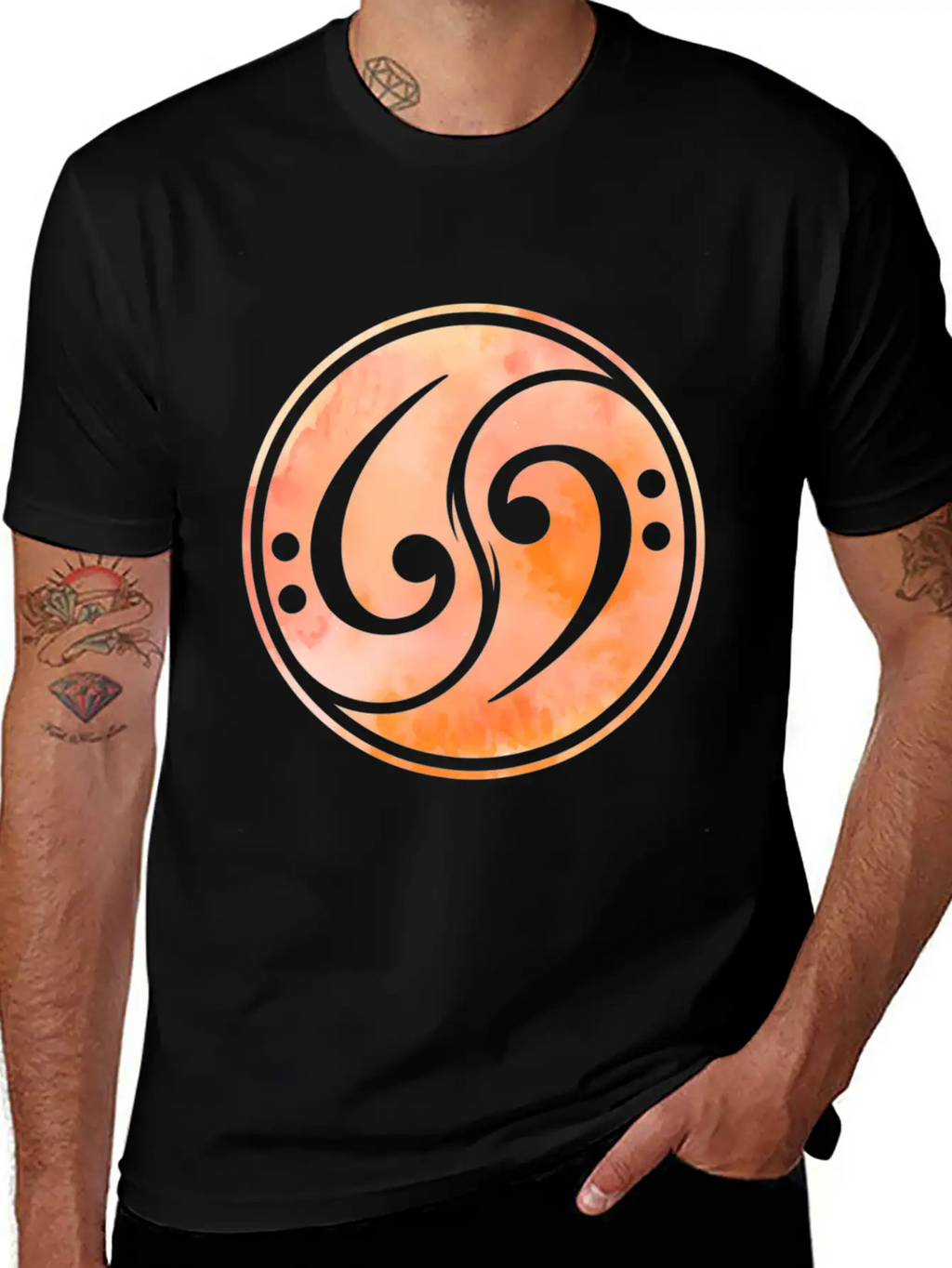 Bass Clef Music Bass Guitar Unisex Casual T-Shirt – Clean Design For Daily Comfort