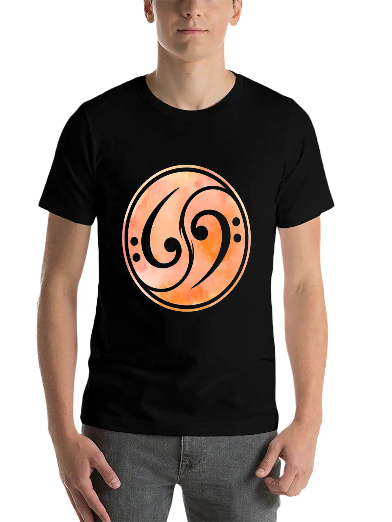Bass Clef Music Bass Guitar Unisex Casual T-Shirt – Clean Design For Daily Comfort