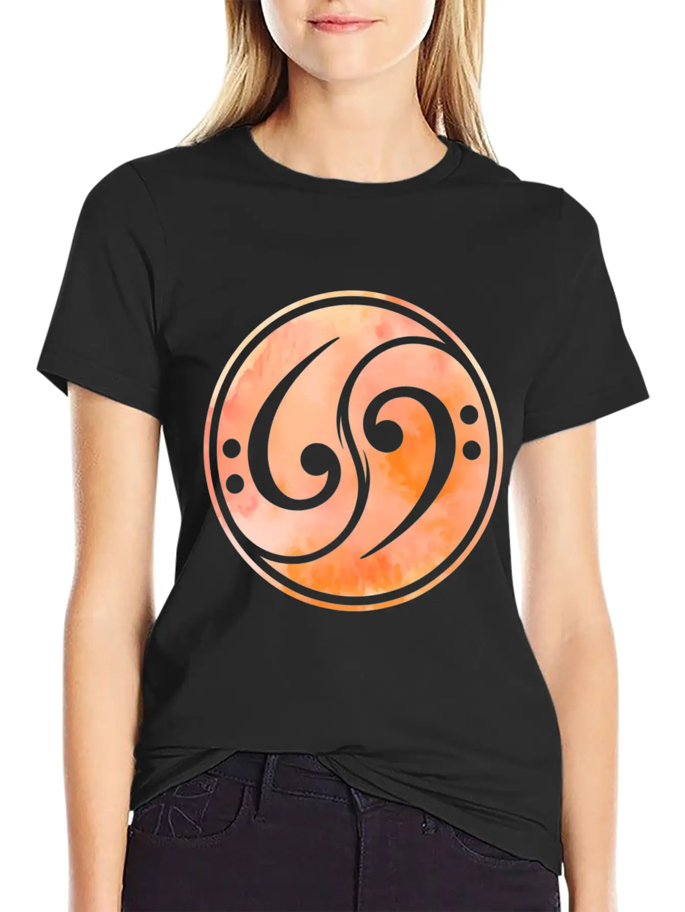 Bass Clef Music Bass Guitar Unisex Casual T-Shirt – Clean Design For Daily Comfort