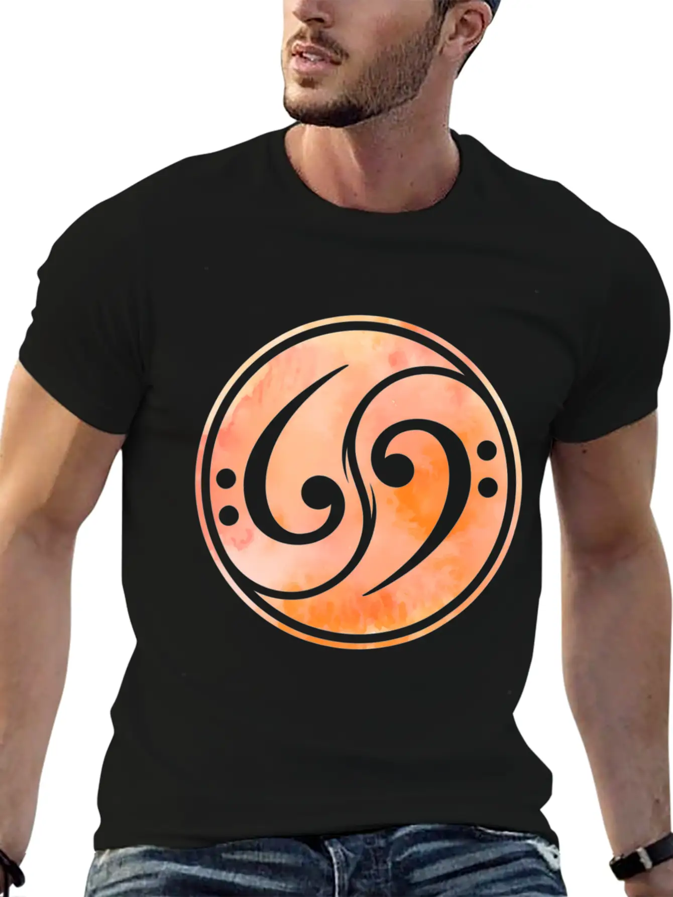 Bass Clef Music Bass Guitar Unisex Casual T-Shirt – Clean Design For Daily Comfort