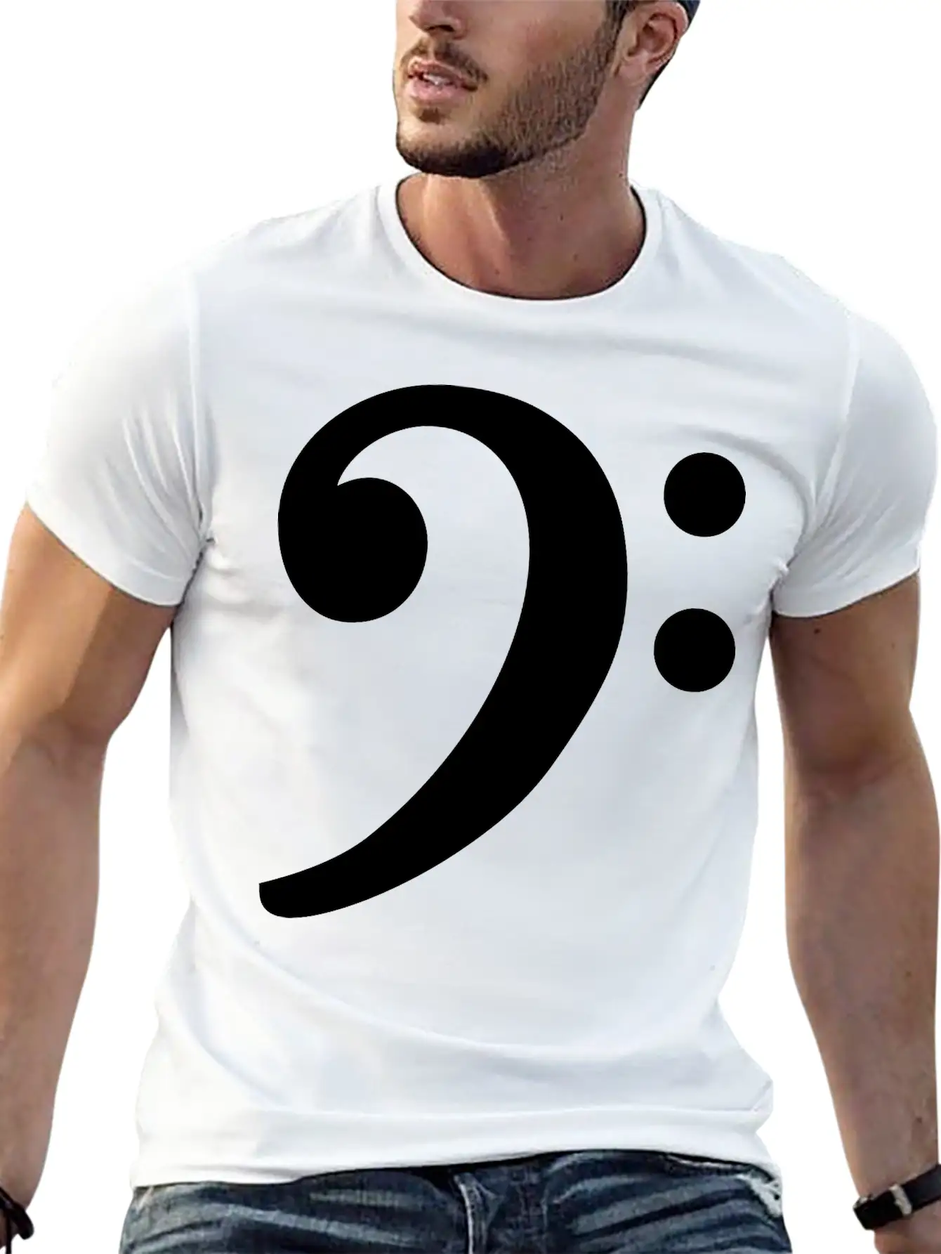 Bass Clef Unisex Casual T-Shirt – Clean Design For Daily Comfort