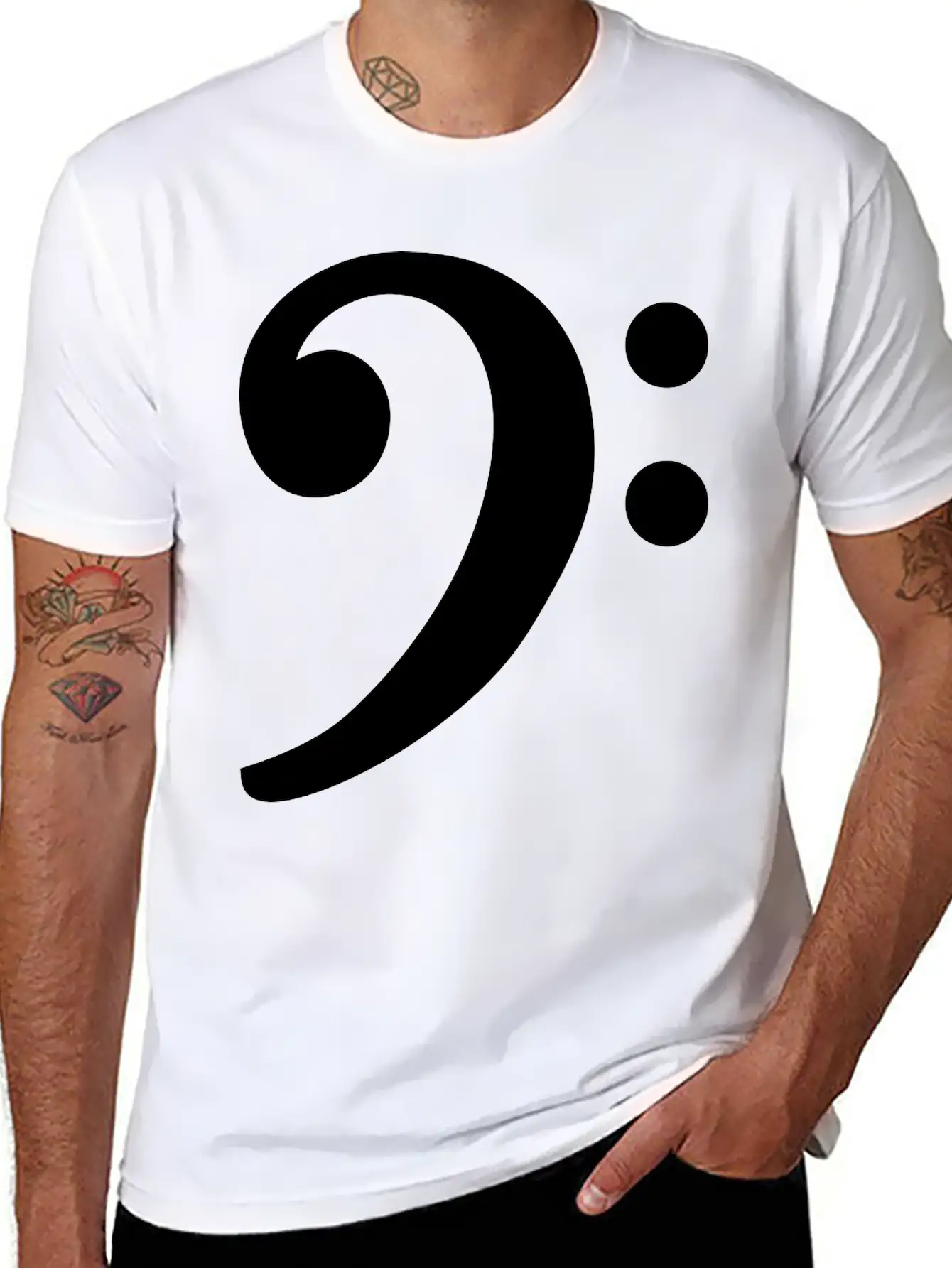 Bass Clef Unisex Casual T-Shirt – Clean Design For Daily Comfort