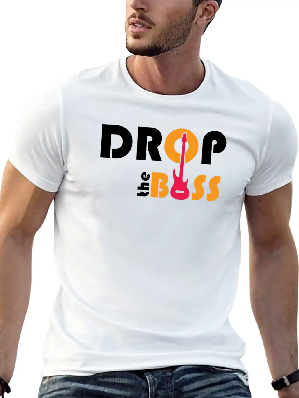 Bass - Drop The Bass Unisex Short Sleeve Soft Cotton T-Shirt – Casual Everyday Wear