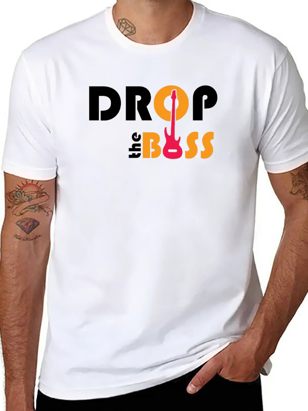 Bass - Drop The Bass Unisex Short Sleeve Soft Cotton T-Shirt – Casual Everyday Wear