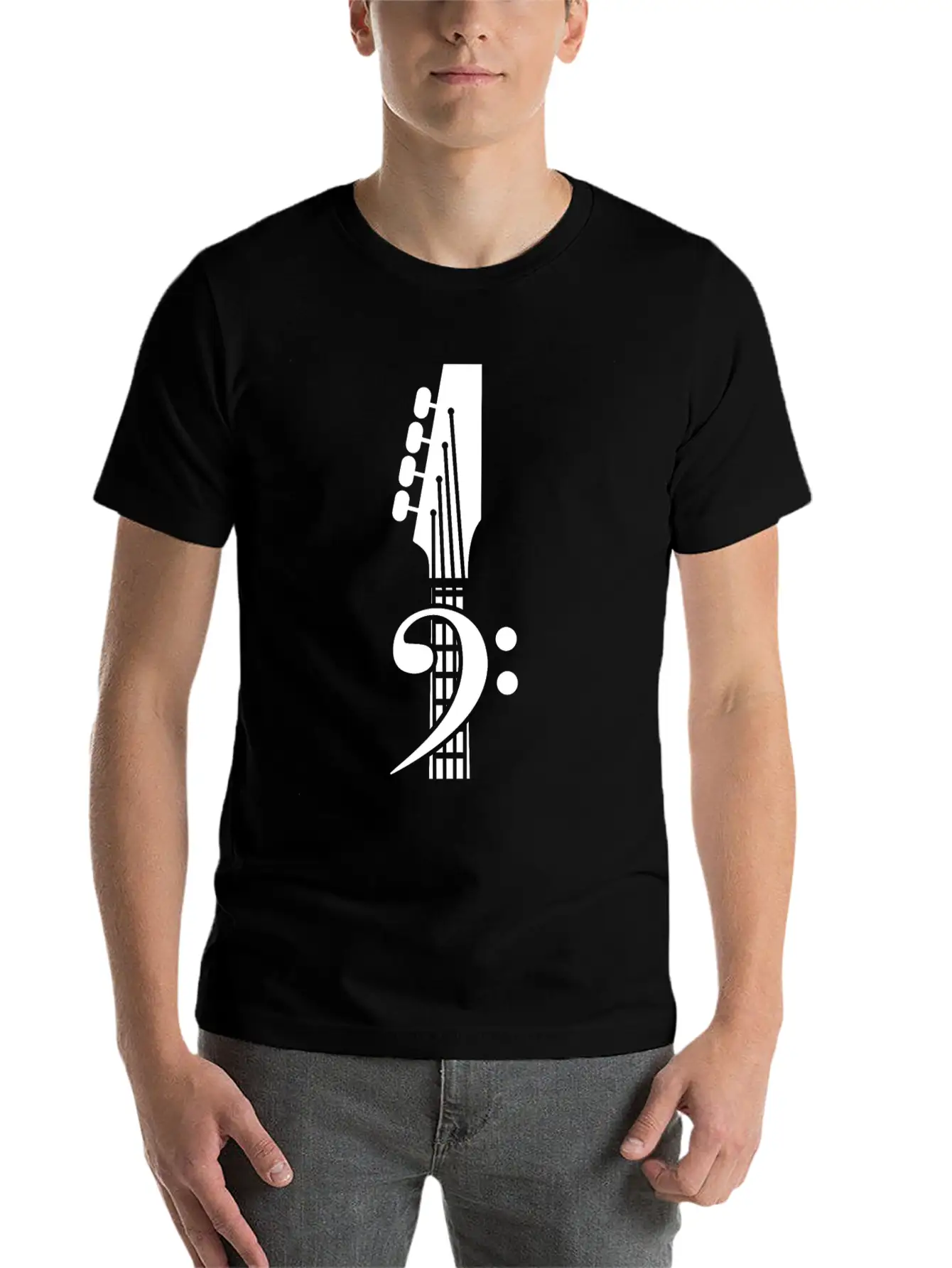 Bass Guitar Clef Unisex Casual T-Shirt – Clean Design For Daily Comfort