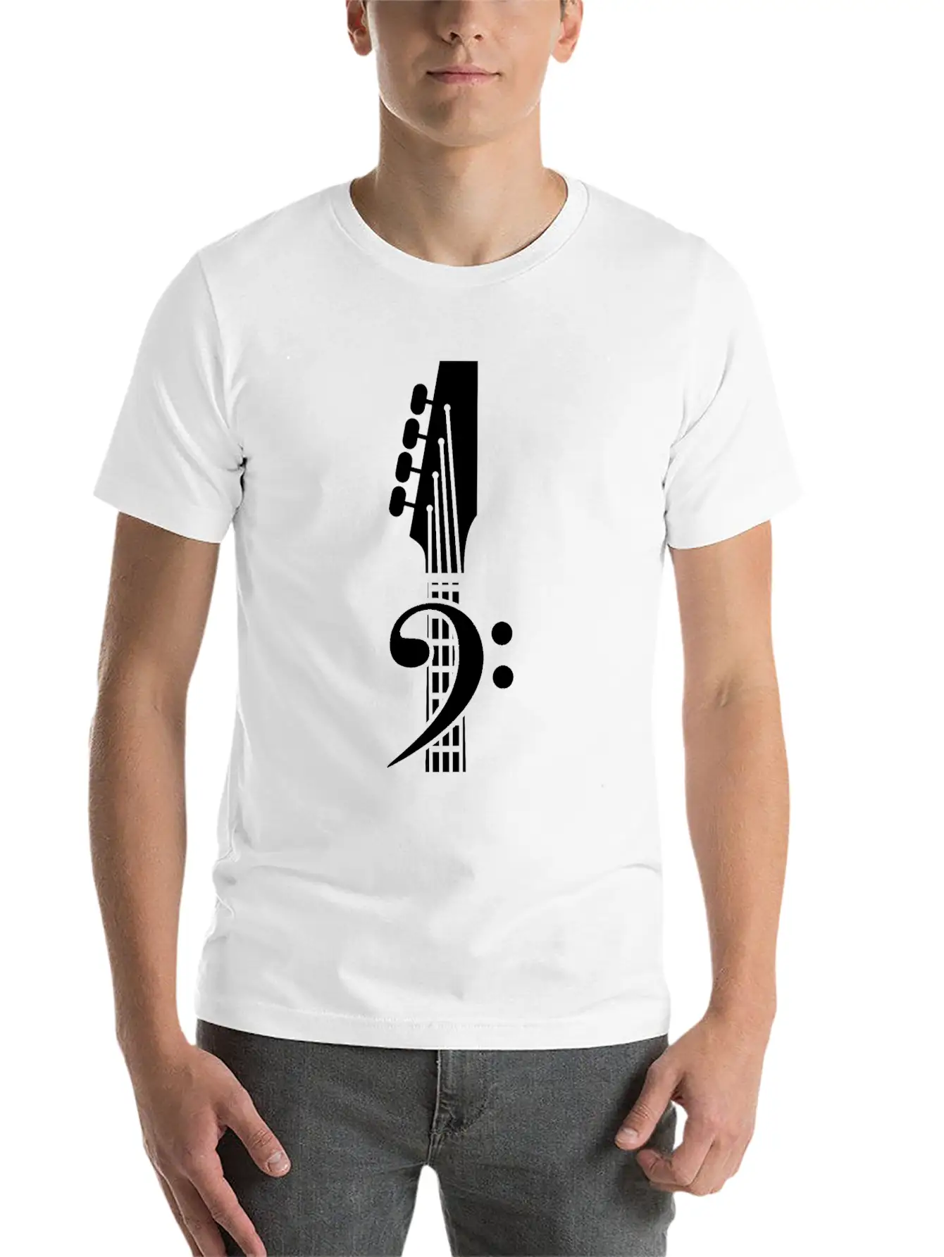 Bass Guitar Clef Unisex Casual T-Shirt – Clean Design For Daily Comfort