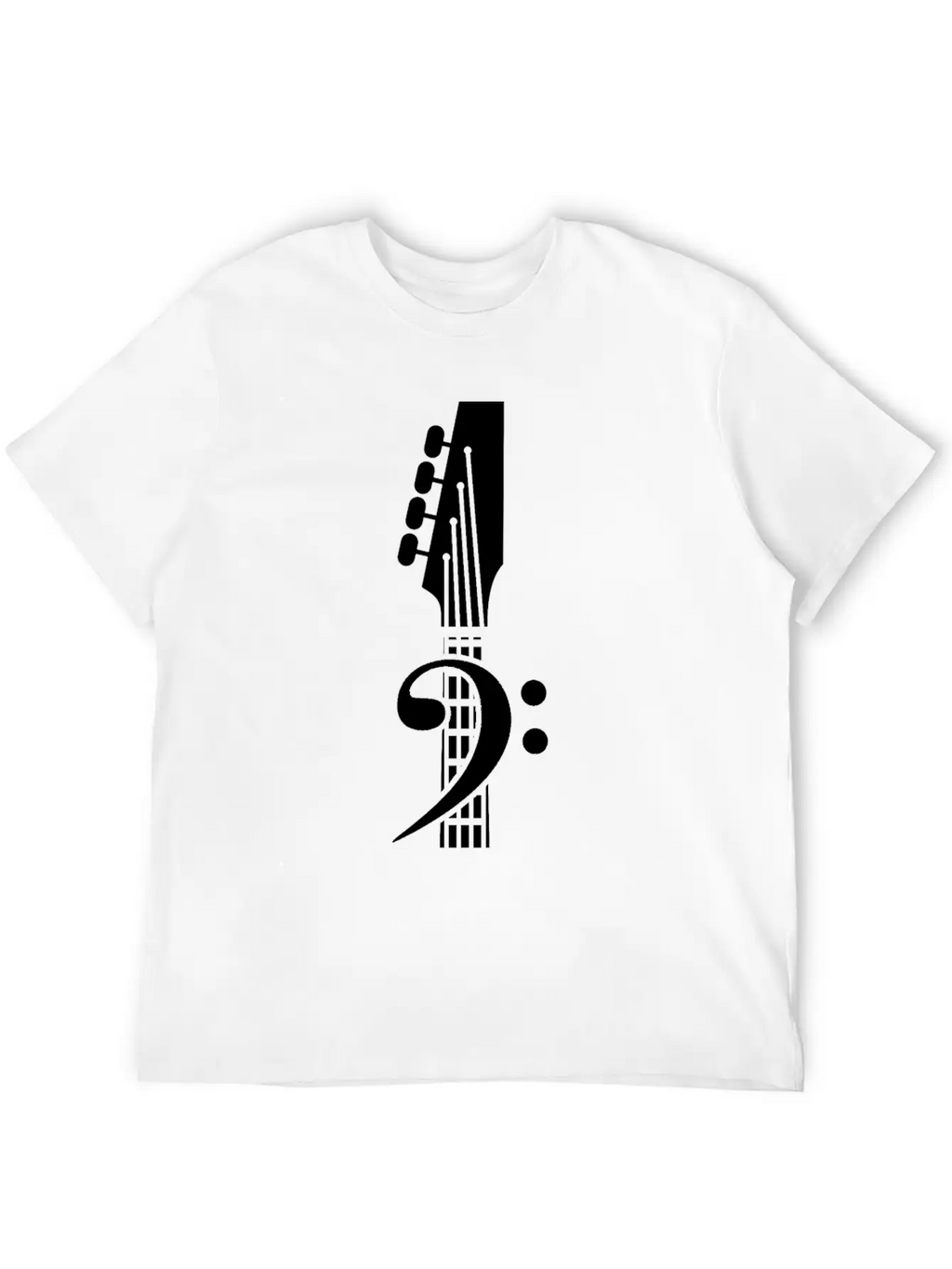 Bass Guitar Clef Unisex Casual T-Shirt – Clean Design For Daily Comfort