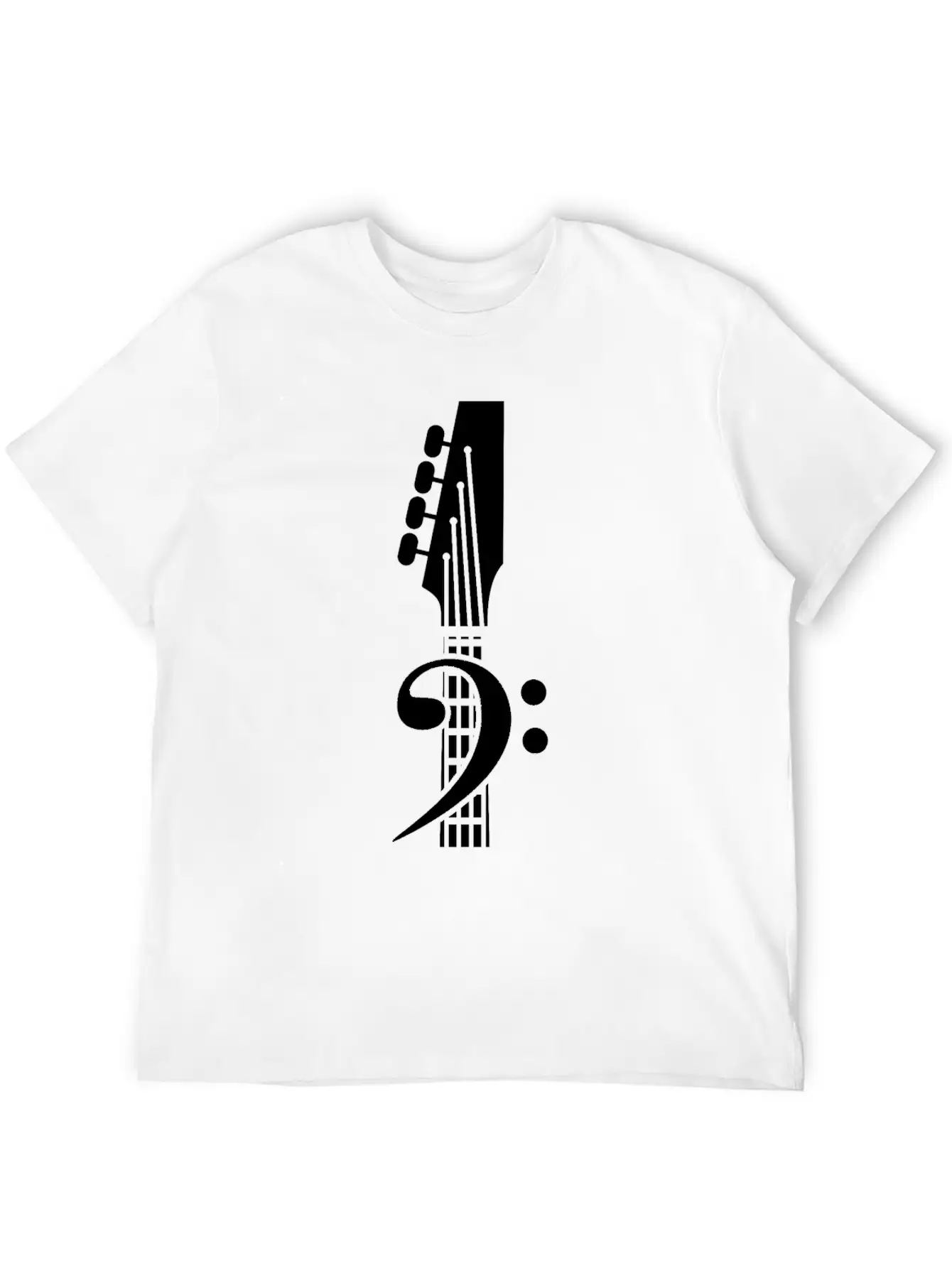 Bass Guitar Clef Unisex Casual T-Shirt – Clean Design For Daily Comfort