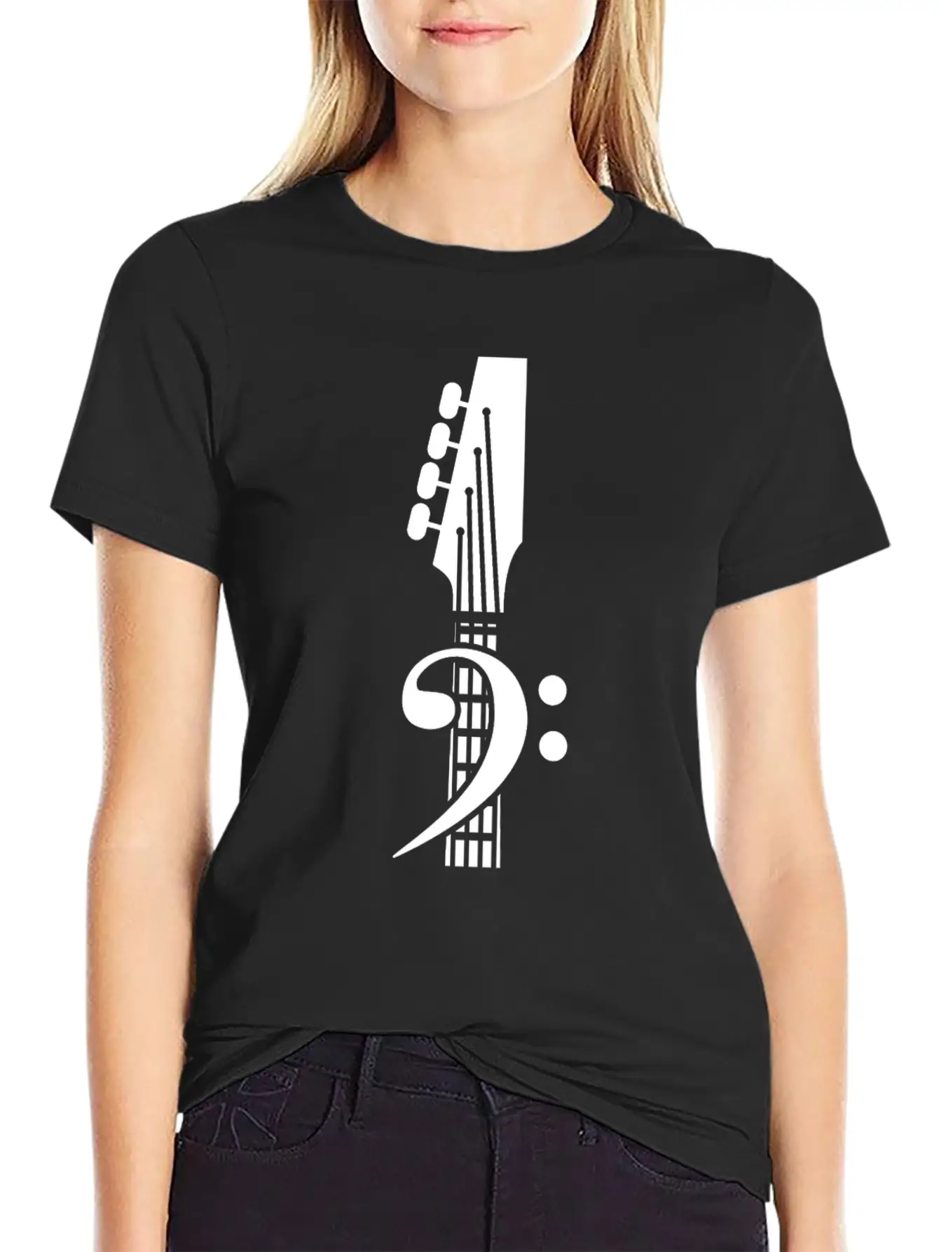 Bass Guitar Clef Unisex Casual T-Shirt – Clean Design For Daily Comfort