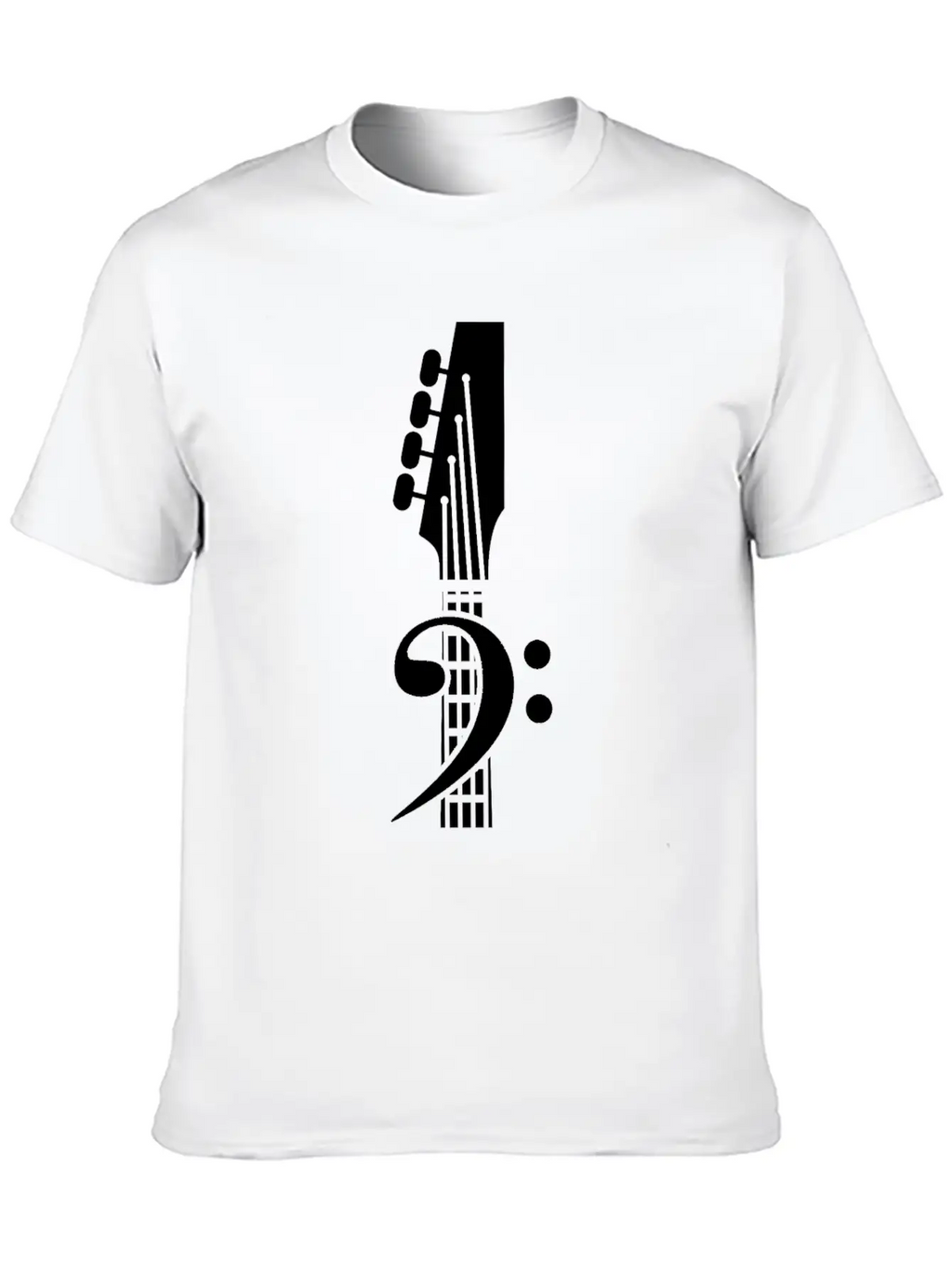 Bass Guitar Clef Unisex Casual T-Shirt – Clean Design For Daily Comfort