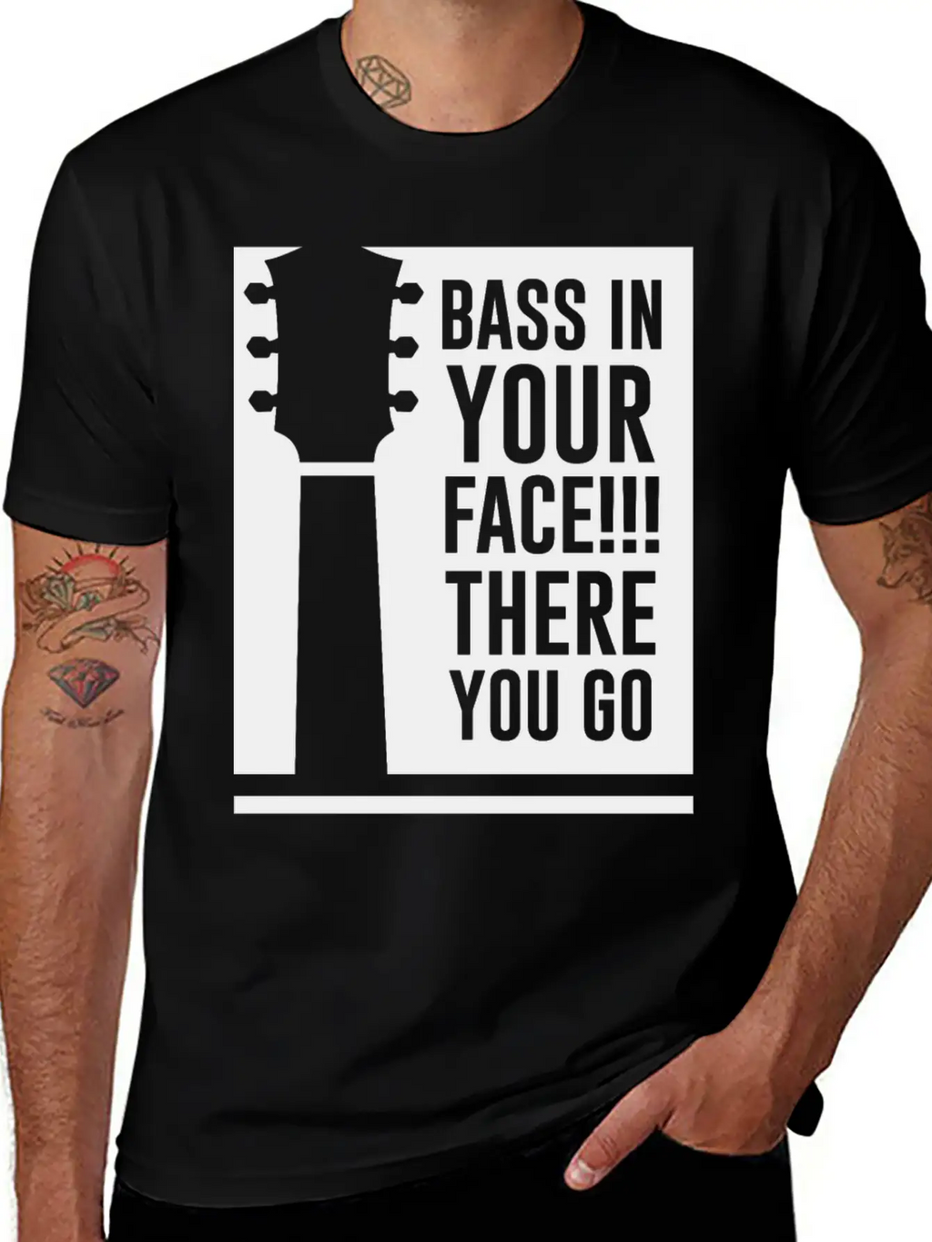 Bass In Your Face Unisex Casual T-Shirt – Clean Design For Daily Comfort