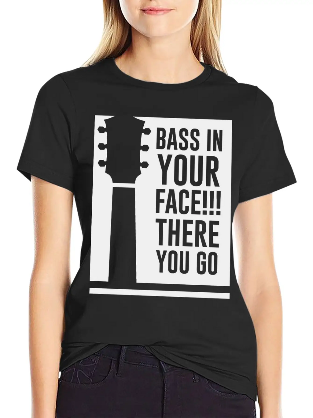 Bass In Your Face Unisex Casual T-Shirt – Clean Design For Daily Comfort