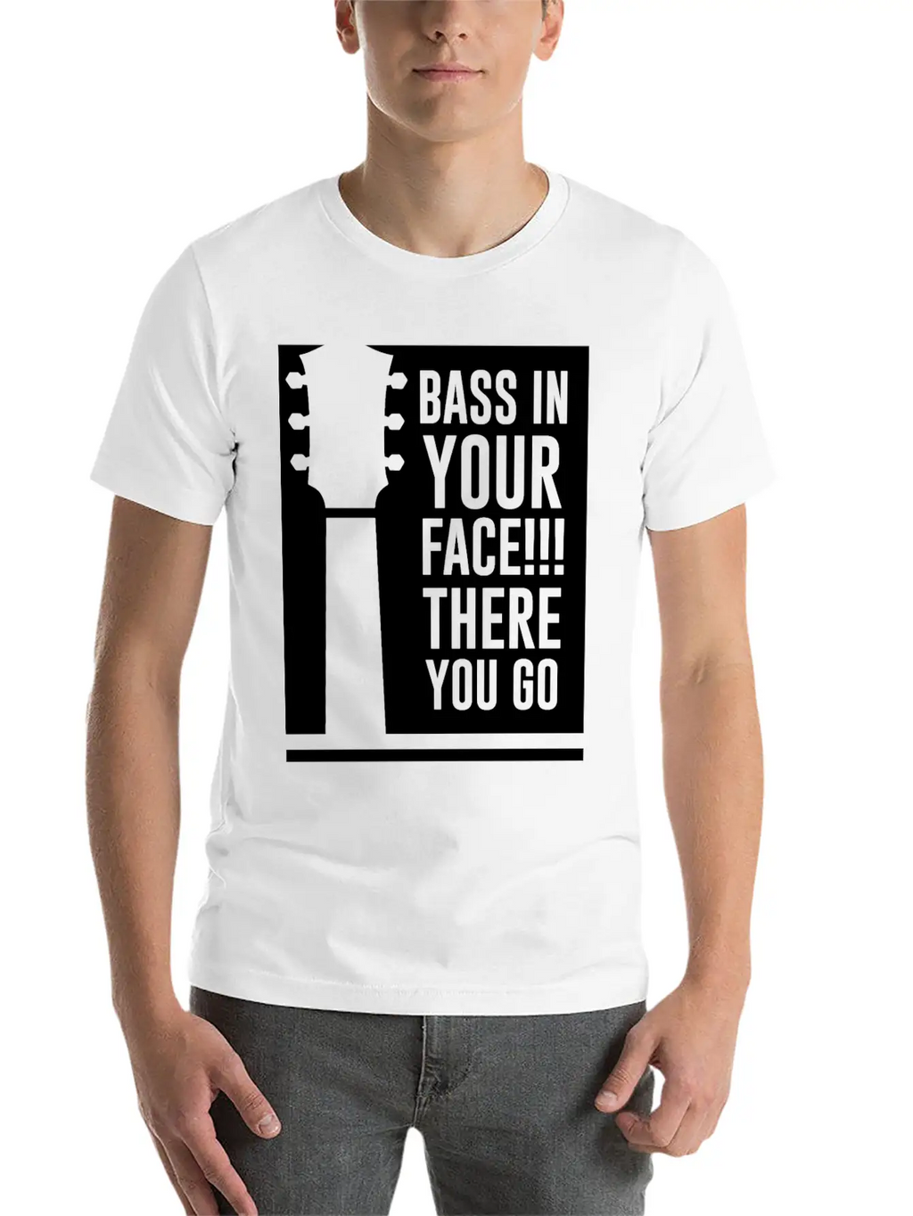 Bass In Your Face Unisex Casual T-Shirt – Clean Design For Daily Comfort