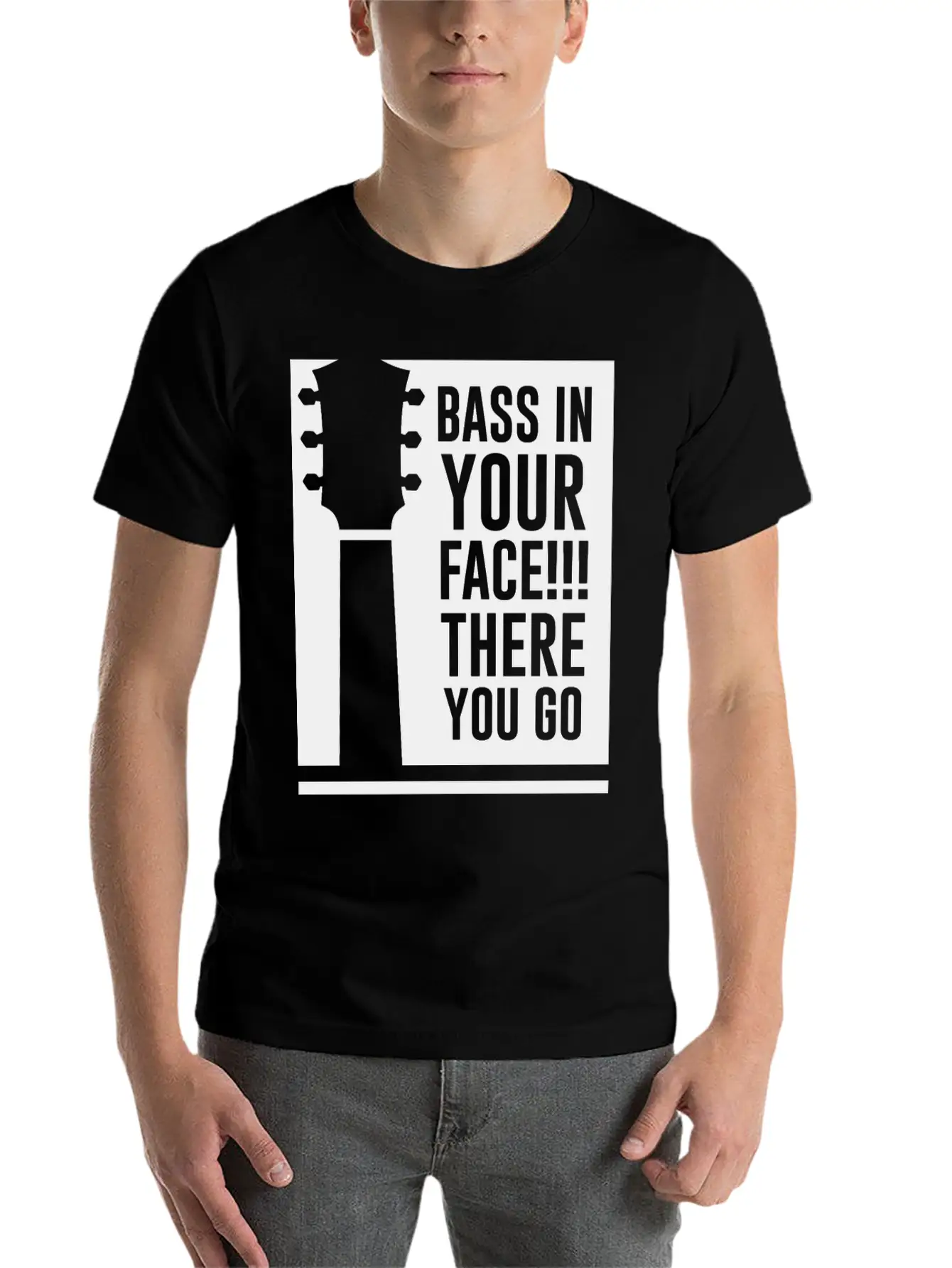 Bass In Your Face Unisex Casual T-Shirt – Clean Design For Daily Comfort
