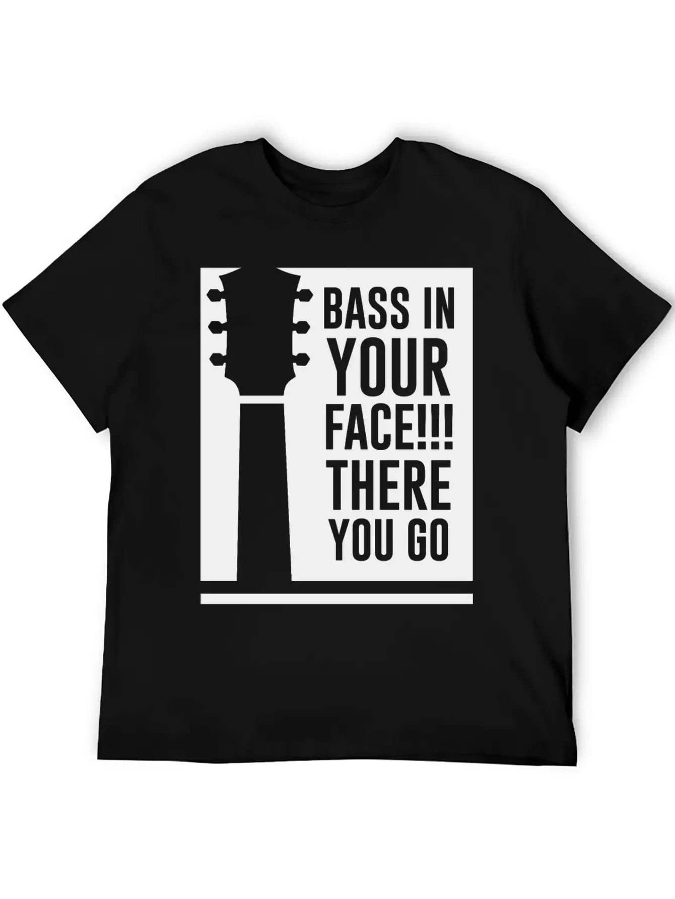 Bass In Your Face Unisex Casual T-Shirt – Clean Design For Daily Comfort