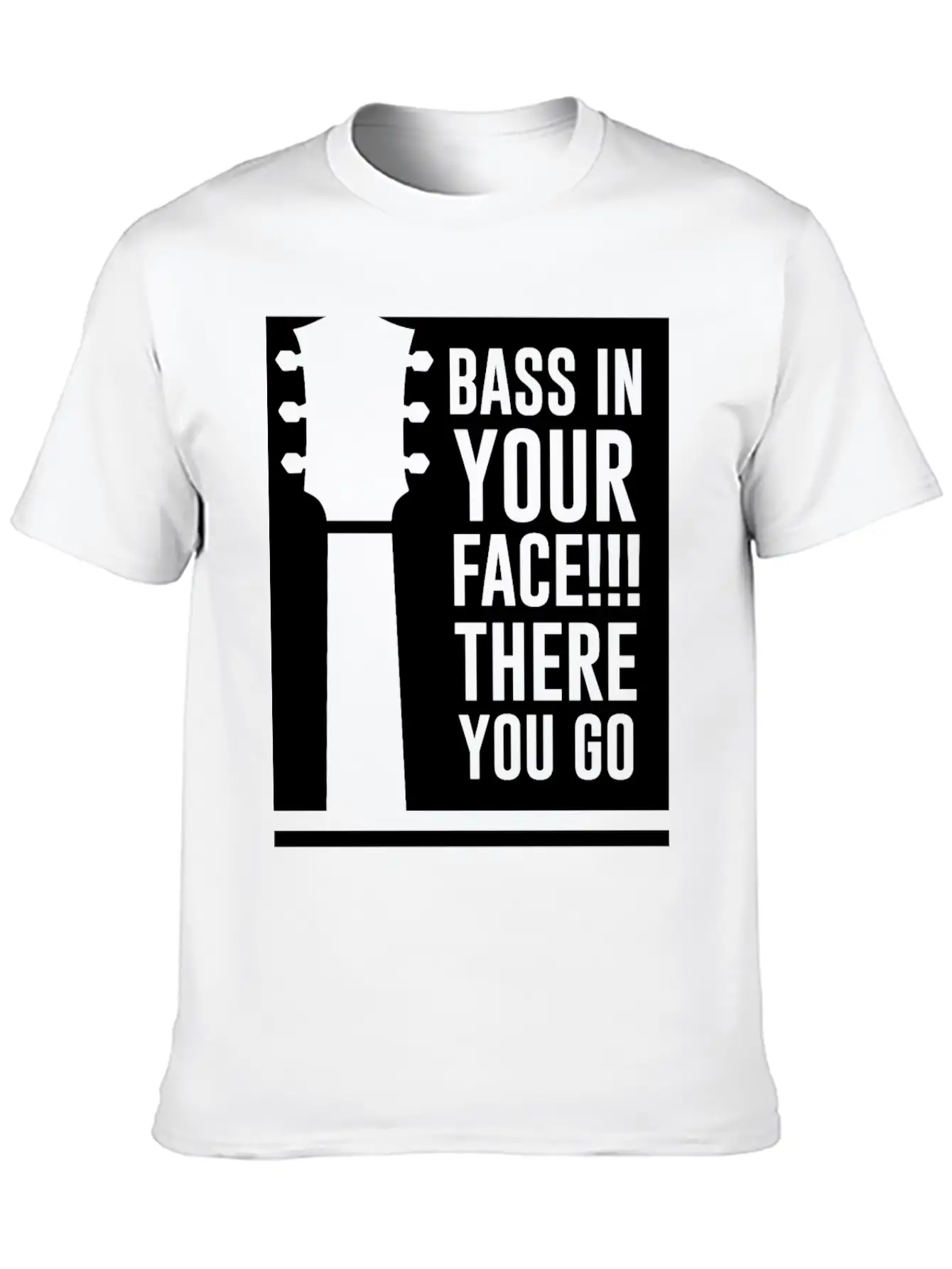 Bass In Your Face Unisex Casual T-Shirt – Clean Design For Daily Comfort