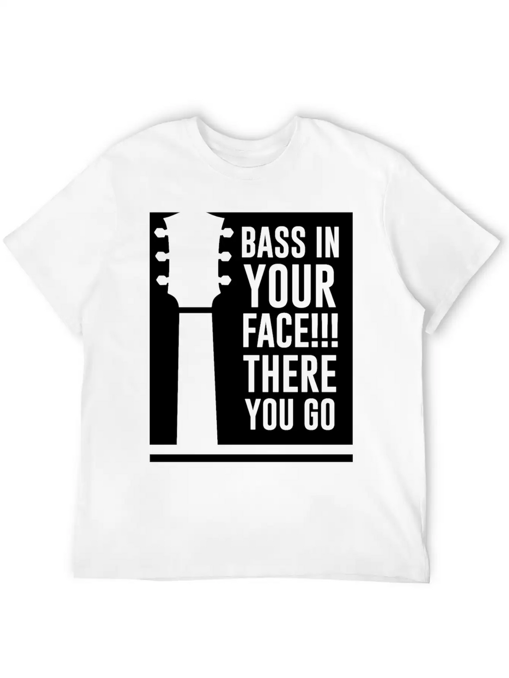 Bass In Your Face Unisex Casual T-Shirt – Clean Design For Daily Comfort