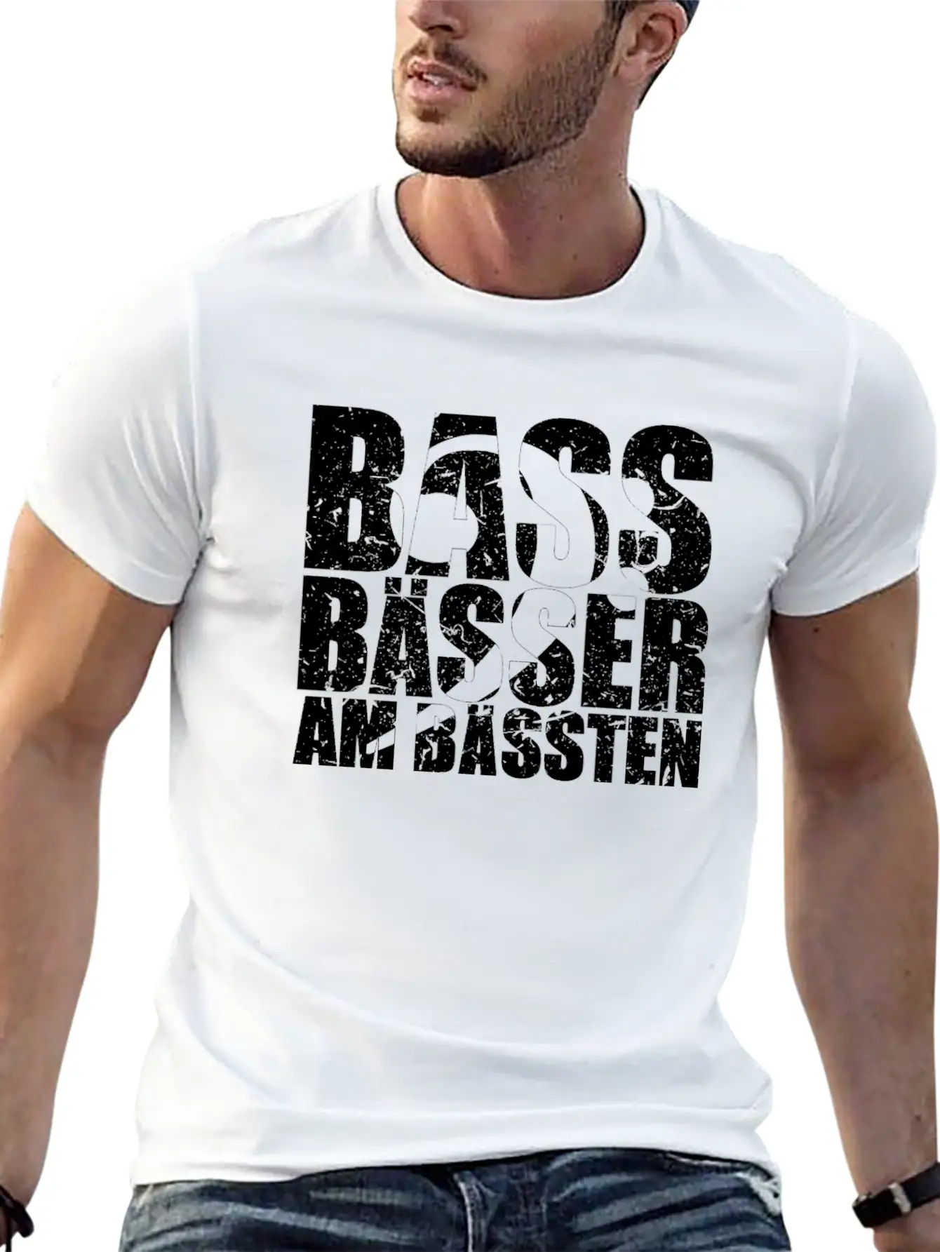 Bass Player Gift BASS BÄSSER AM BÄSSTEN Bassist Essential Cotton Tee For Daily Outfits – Unisex Style
