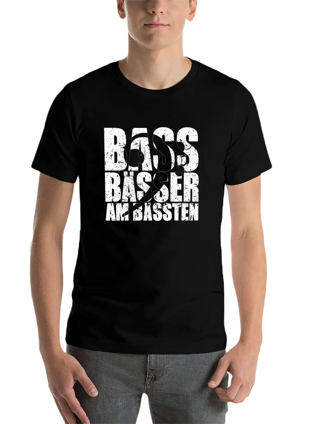 Bass Player Gift BASS BÄSSER AM BÄSSTEN Bassist Essential Cotton Tee For Daily Outfits – Unisex Style