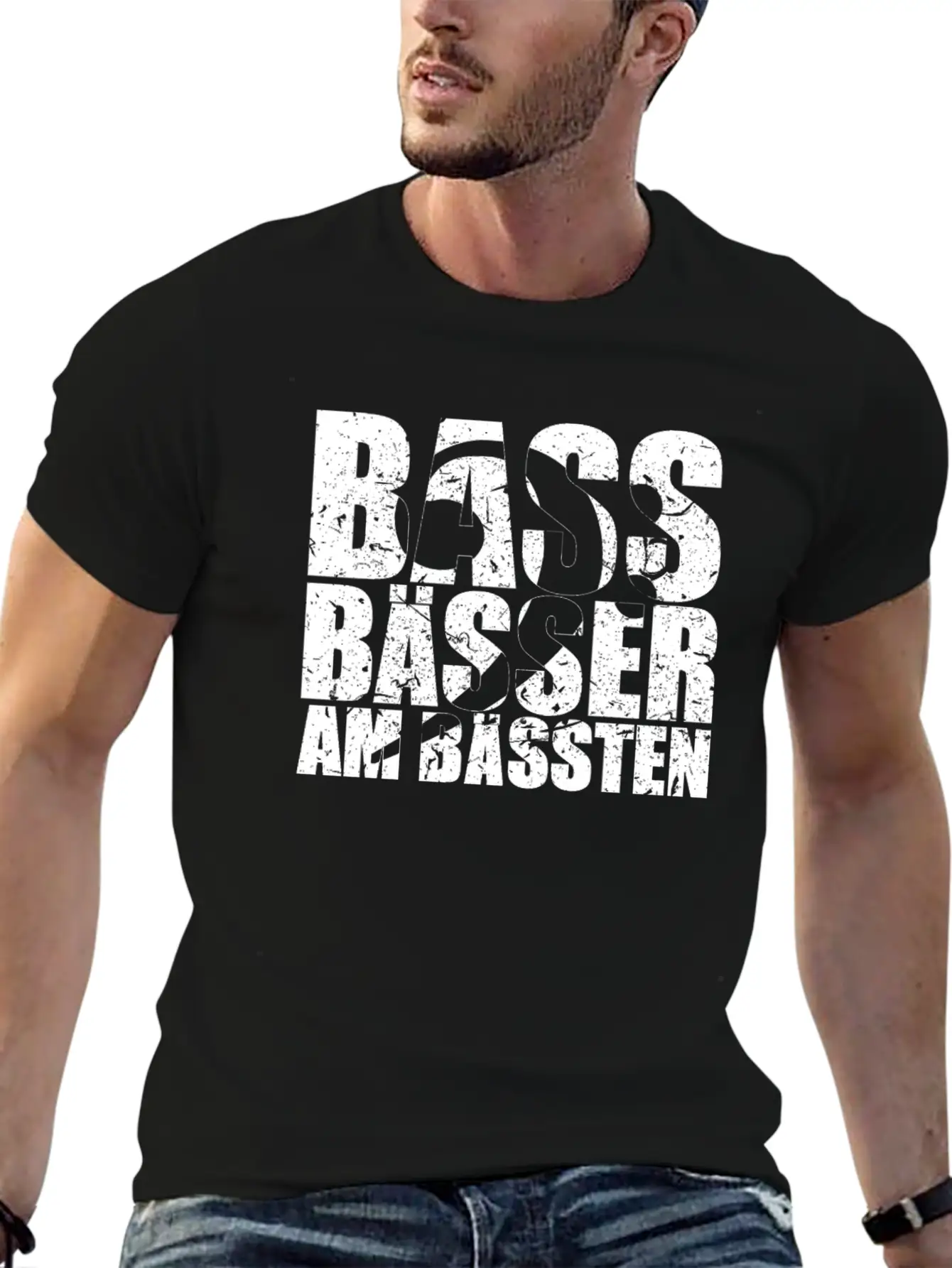 Bass Player Gift BASS BÄSSER AM BÄSSTEN Bassist Essential Cotton Tee For Daily Outfits – Unisex Style
