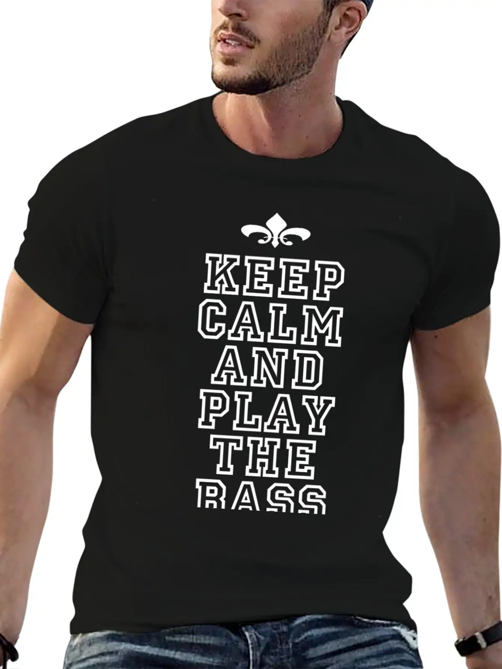 Bass Player Gift Keep Calm And Play The Bass Essential Cotton Tee For Daily Outfits – Unisex Style