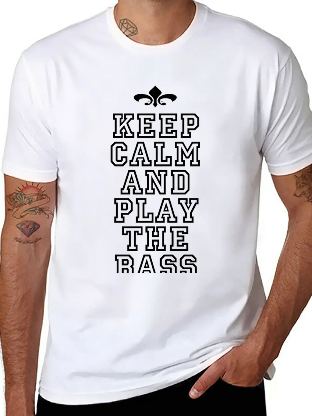 Bass Player Gift Keep Calm And Play The Bass Essential Cotton Tee For Daily Outfits – Unisex Style