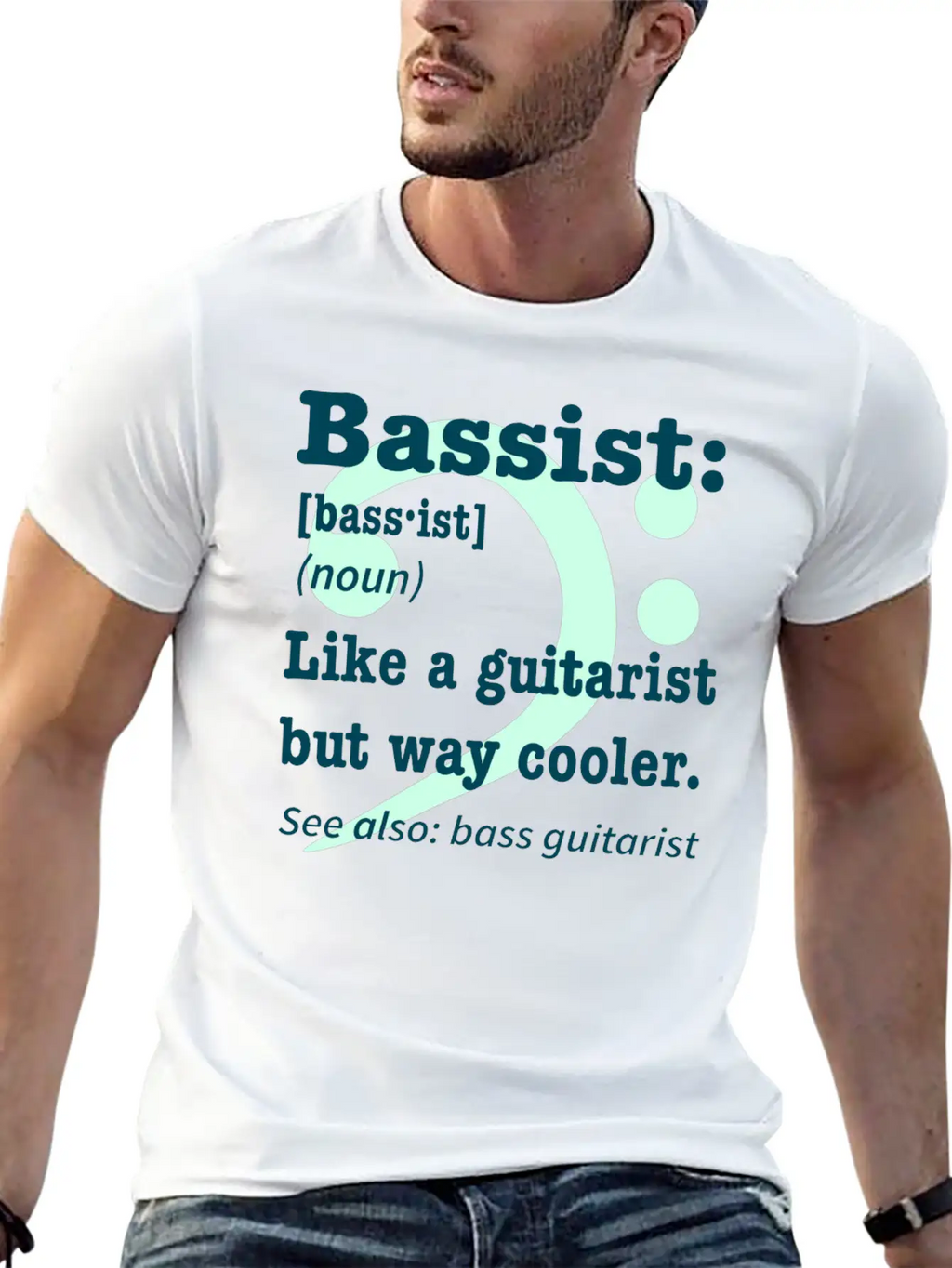 Bass Player Guitar Gift Music Rock Saying Unisex Casual T-Shirt – Clean Design For Daily Comfort