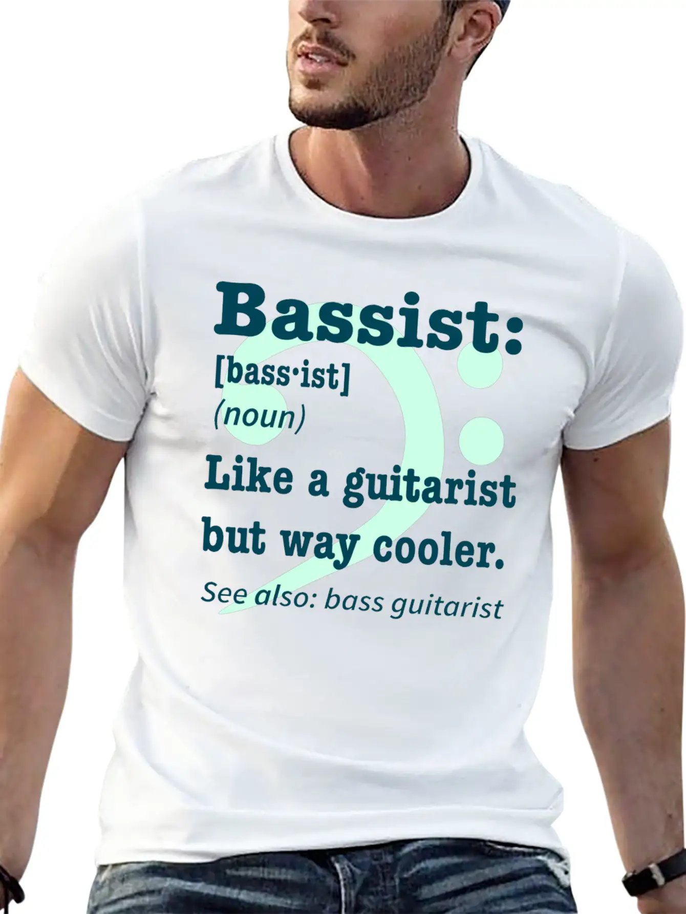 Bass Player Guitar Gift Music Rock Saying Unisex Casual T-Shirt – Clean Design For Daily Comfort