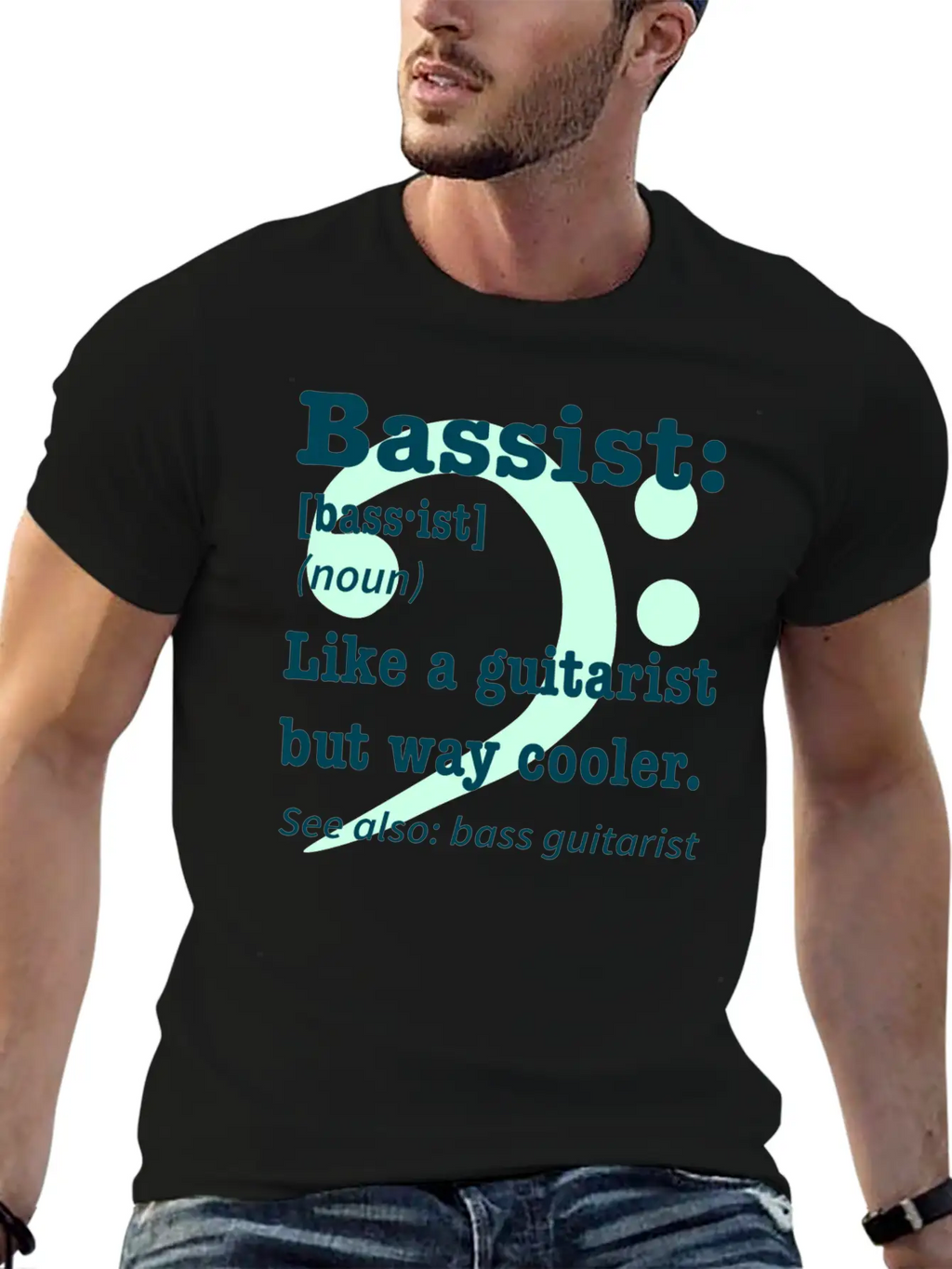 Bass Player Guitar Gift Music Rock Saying Unisex Casual T-Shirt – Clean Design For Daily Comfort