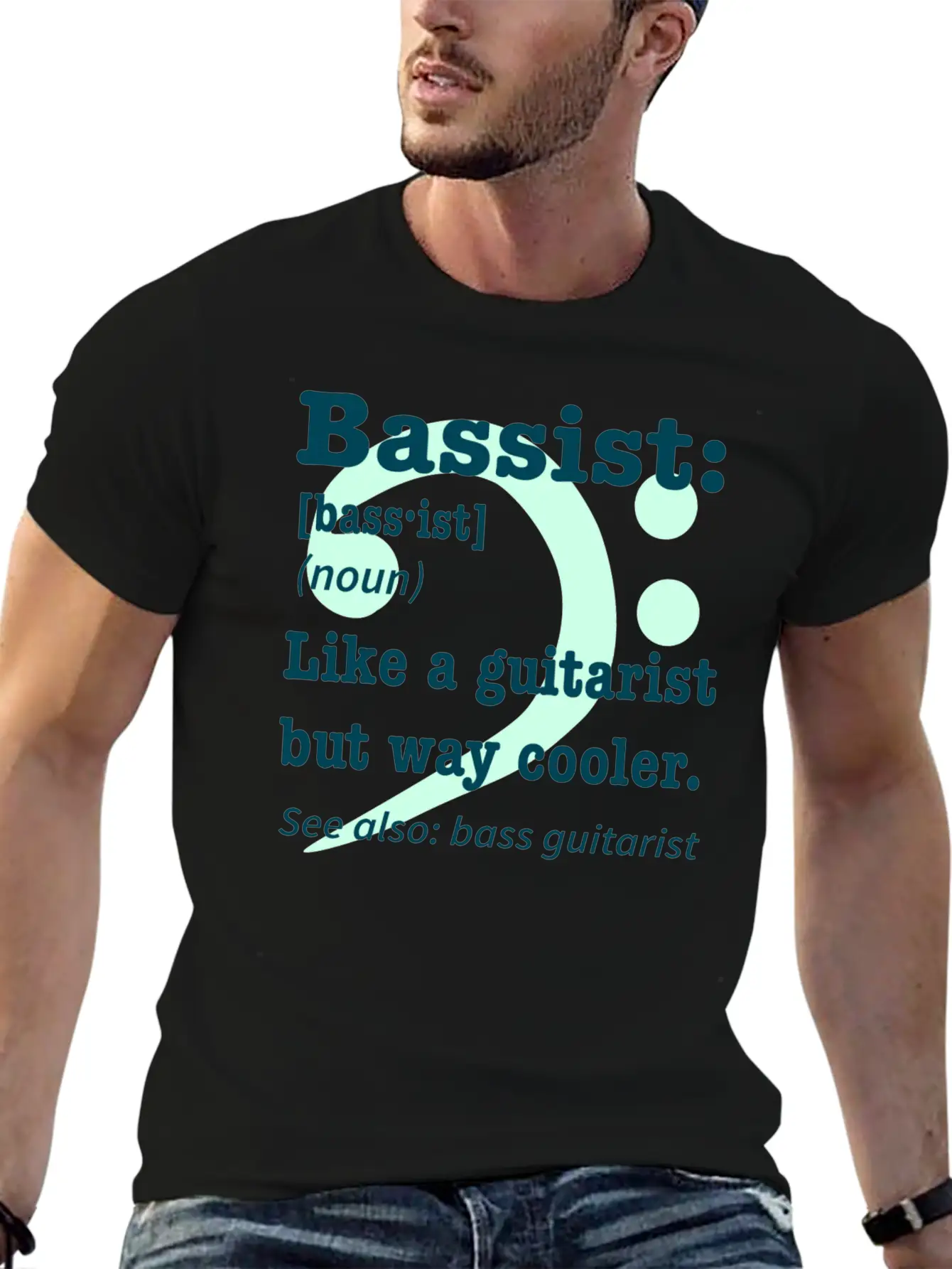 Bass Player Guitar Gift Music Rock Saying Unisex Casual T-Shirt – Clean Design For Daily Comfort
