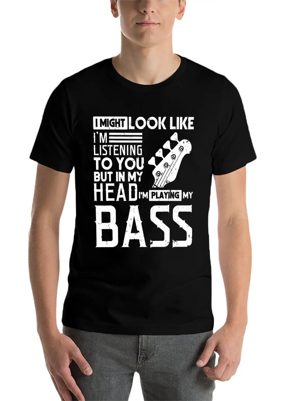 Bass Player Shirt Men Gift For Bass Guitar Player Breathable Graphic T-Shirt – Perfect For Casual Days