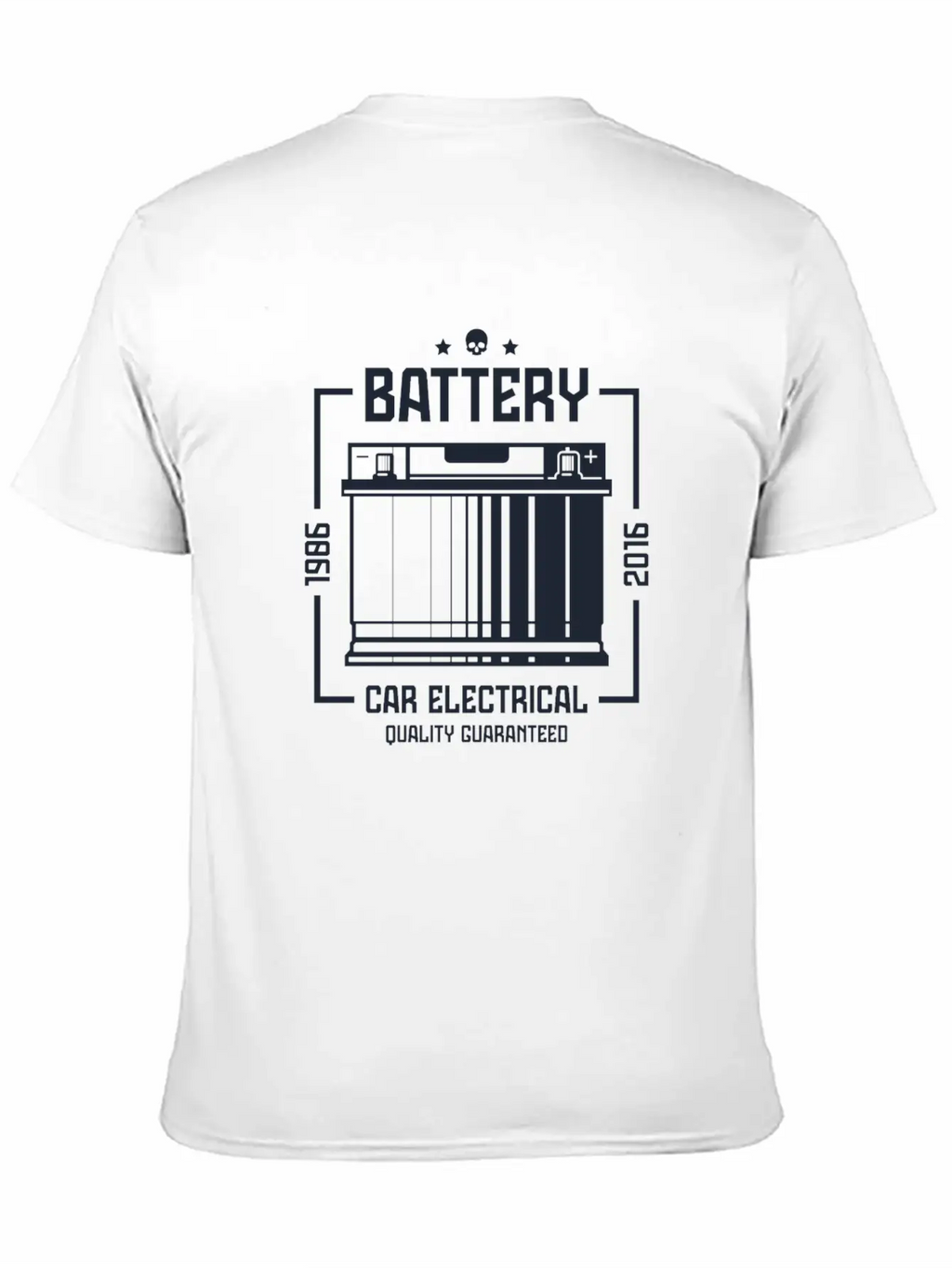 Battery Car Electronical Casual Graphic T-Shirt – Simple And Comfortable Daily Wear