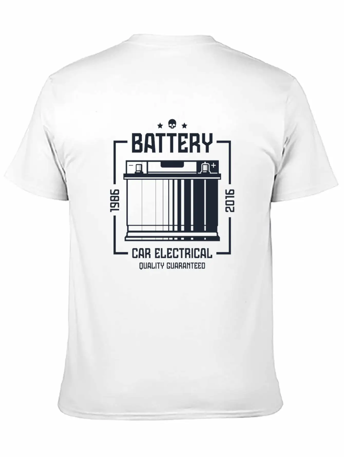 Battery Car Electronical Casual Graphic T-Shirt – Simple And Comfortable Daily Wear