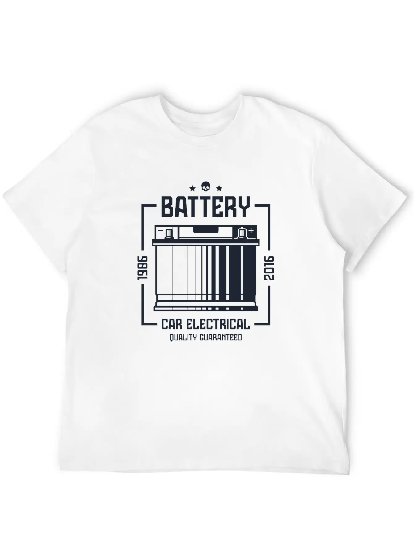 Battery Car Electronical Casual Graphic T-Shirt – Simple And Comfortable Daily Wear